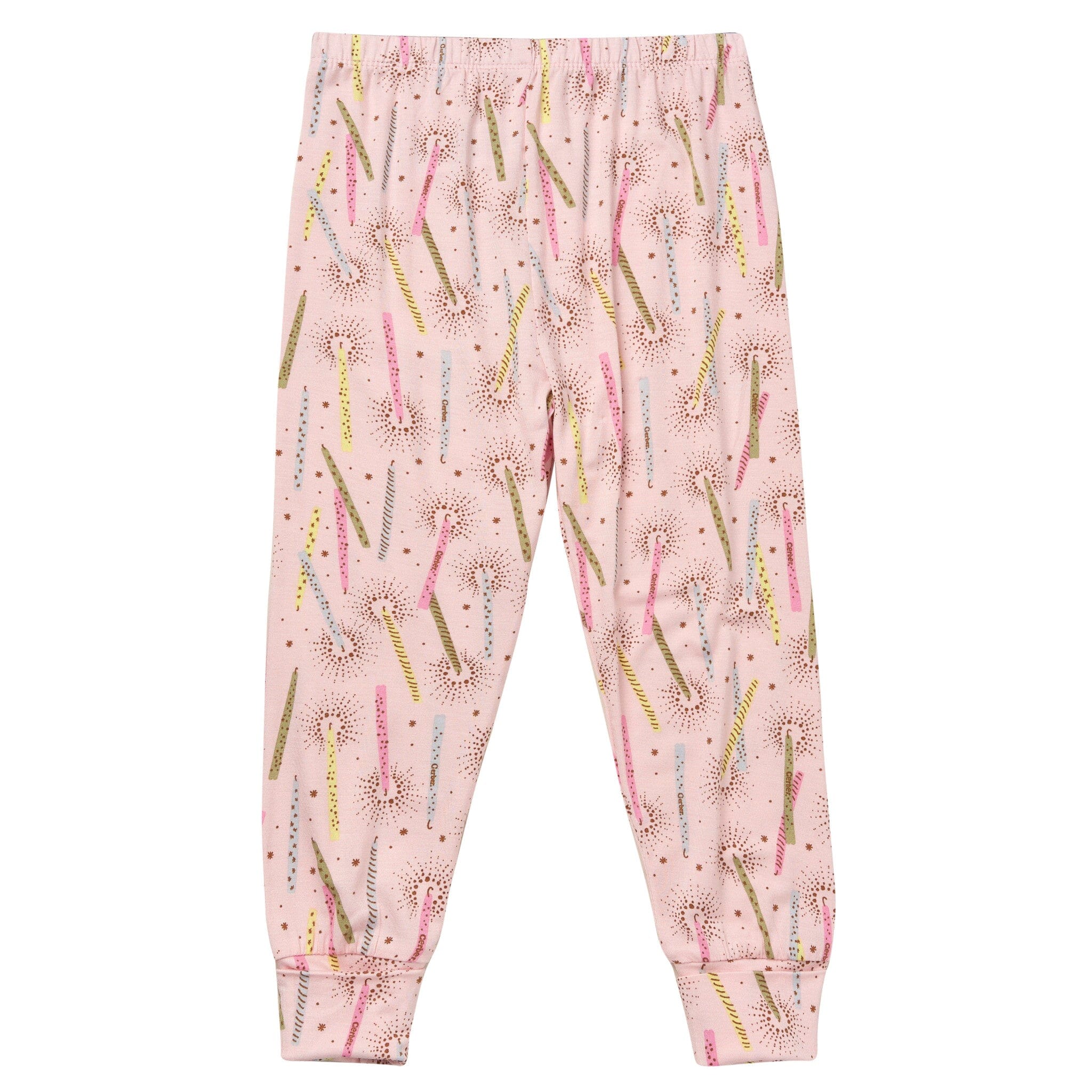 2-Piece Toddler Girls Pink Candle Tight Fitting Pajamas Sleepwear Gerber® 