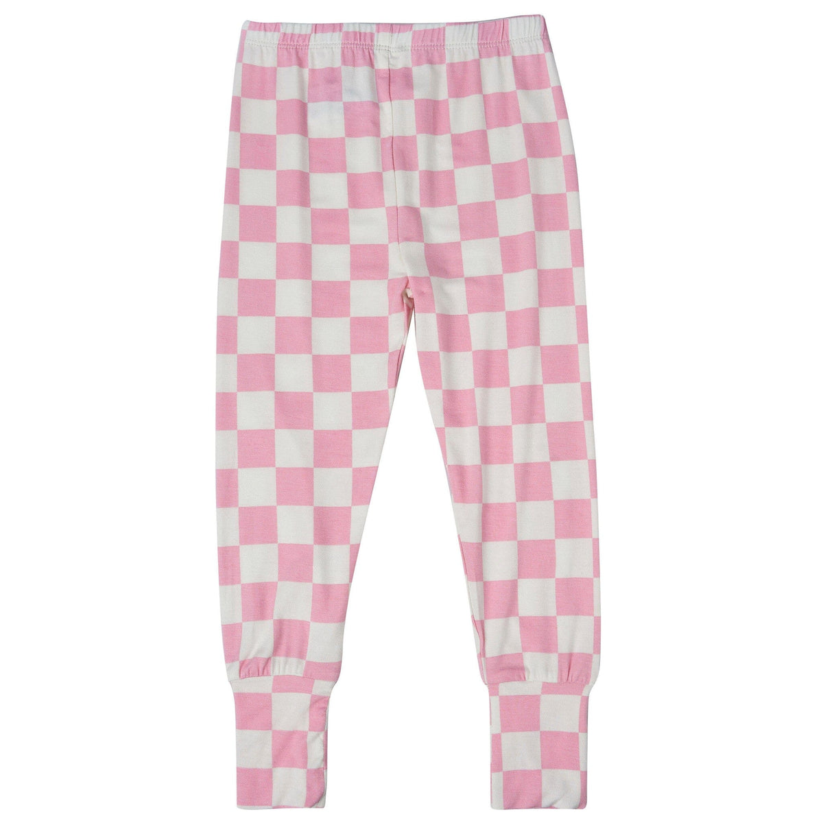 2-Piece Toddler Girls Pink Check Tight Fitting Pajamas Sleepwear Gerber® 
