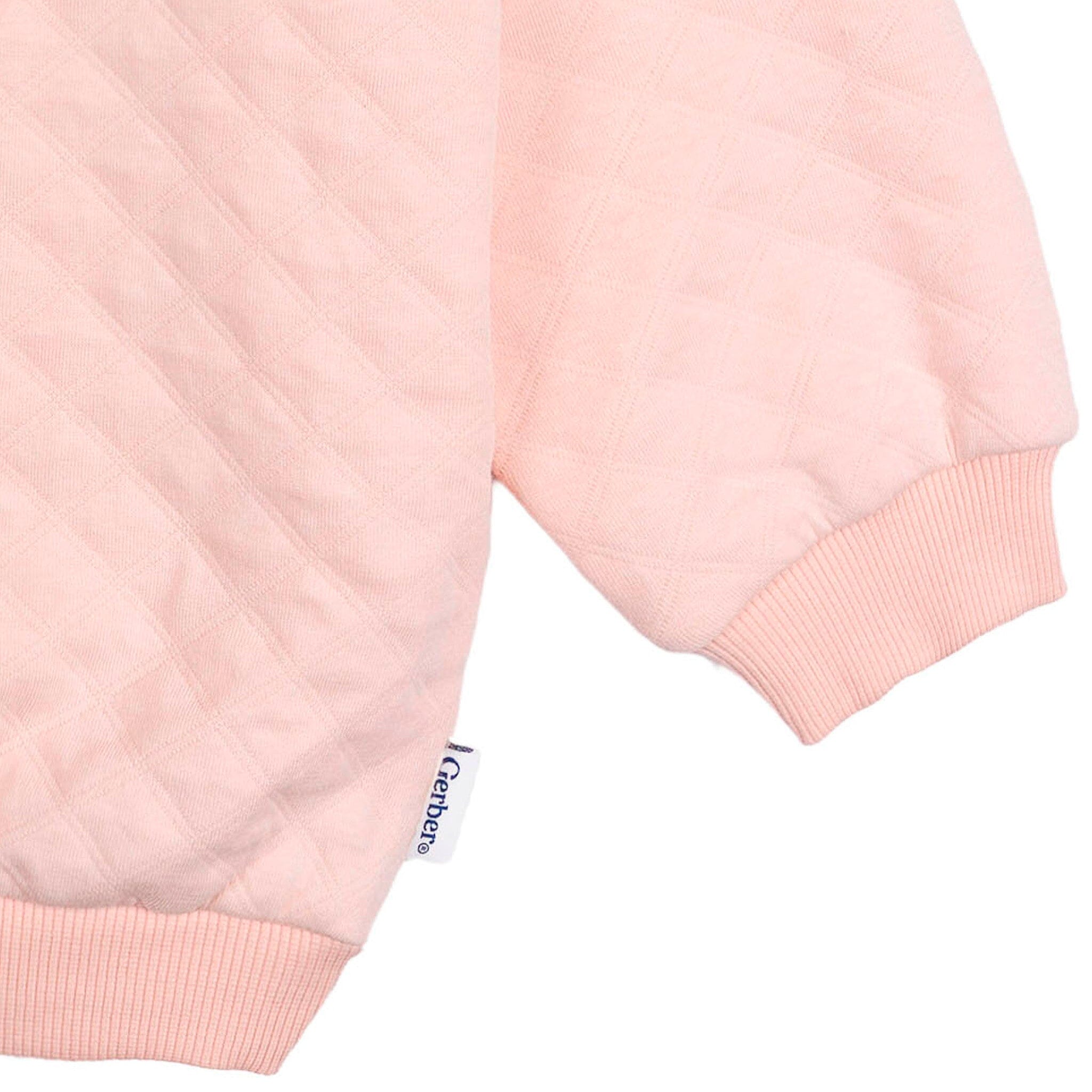 2-Piece Toddler Girls Pink Quilted Top & Flare Legging Set