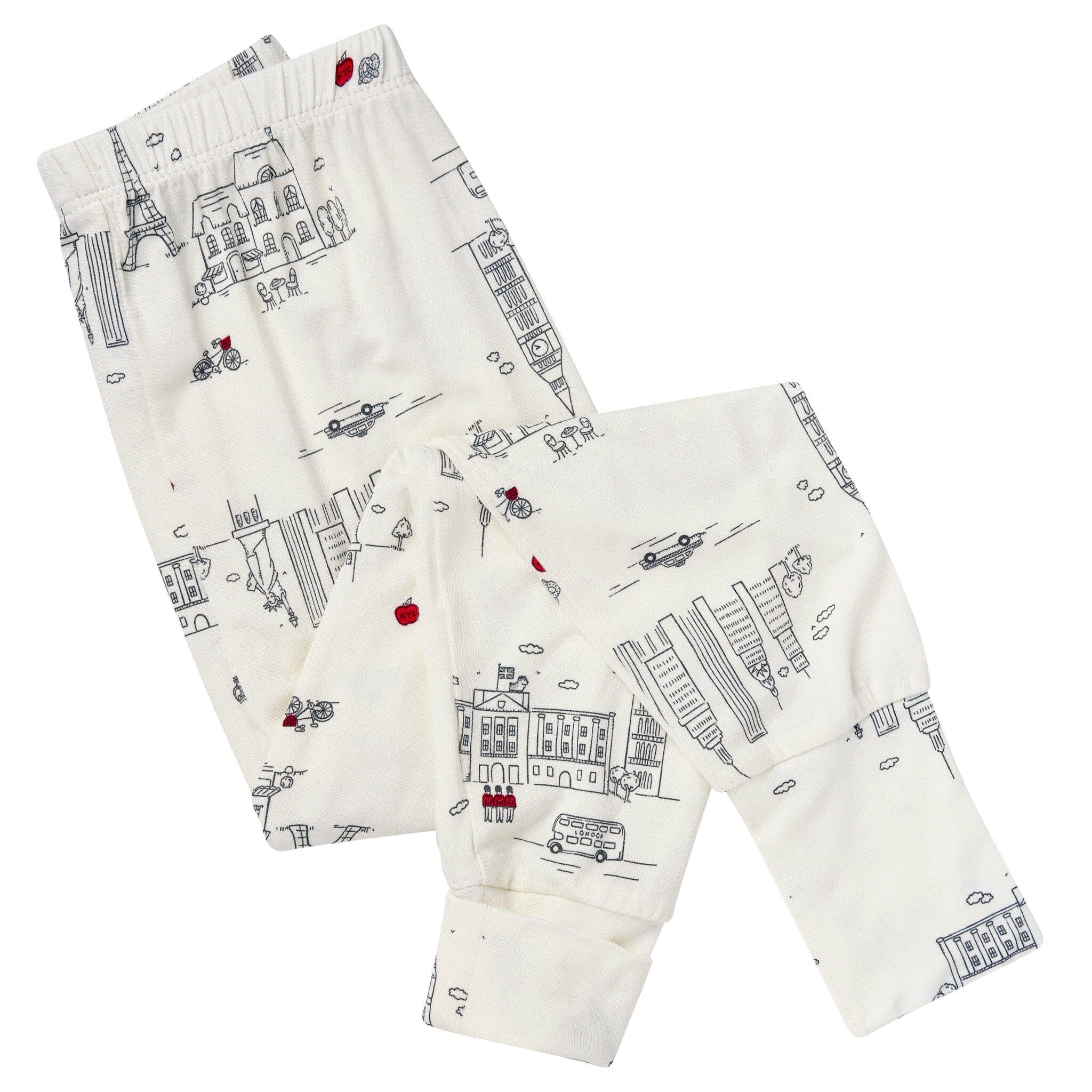 2-Piece Toddler Neutral Ivory City Tight Fitting Pajamas Sleepwear Gerber® 