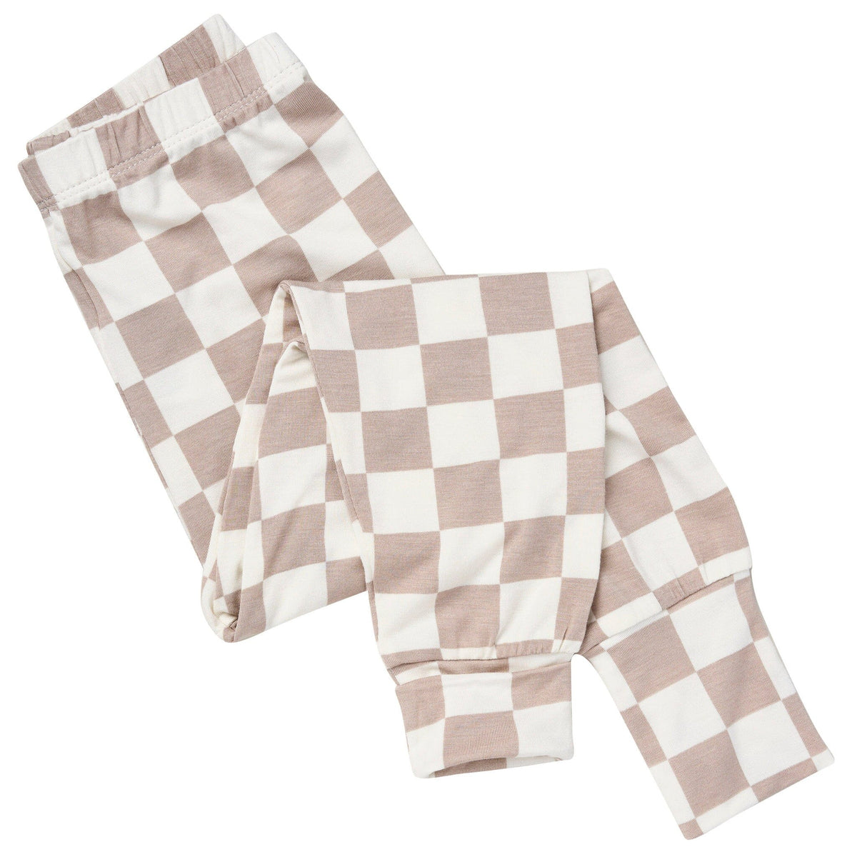 2-Piece Toddler Neutral Taupe Check Tight Fitting Pajamas Sleepwear Gerber® 