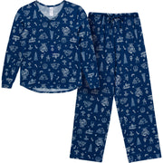 2-Piece Women's Navy Toile Hacci Pajamas Sleepwear Gerber® 