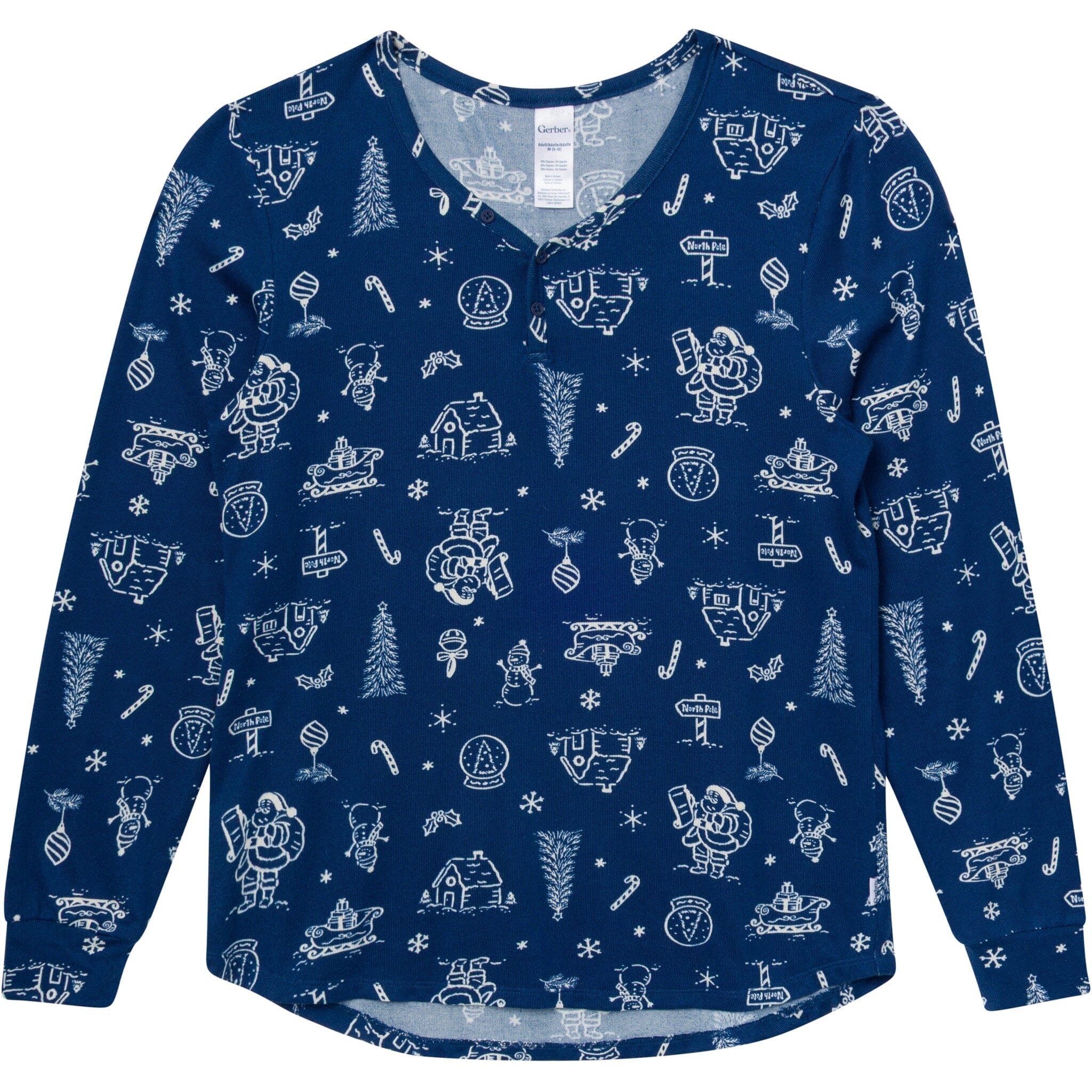 2-Piece Women's Navy Toile Hacci Pajamas Sleepwear Gerber® 