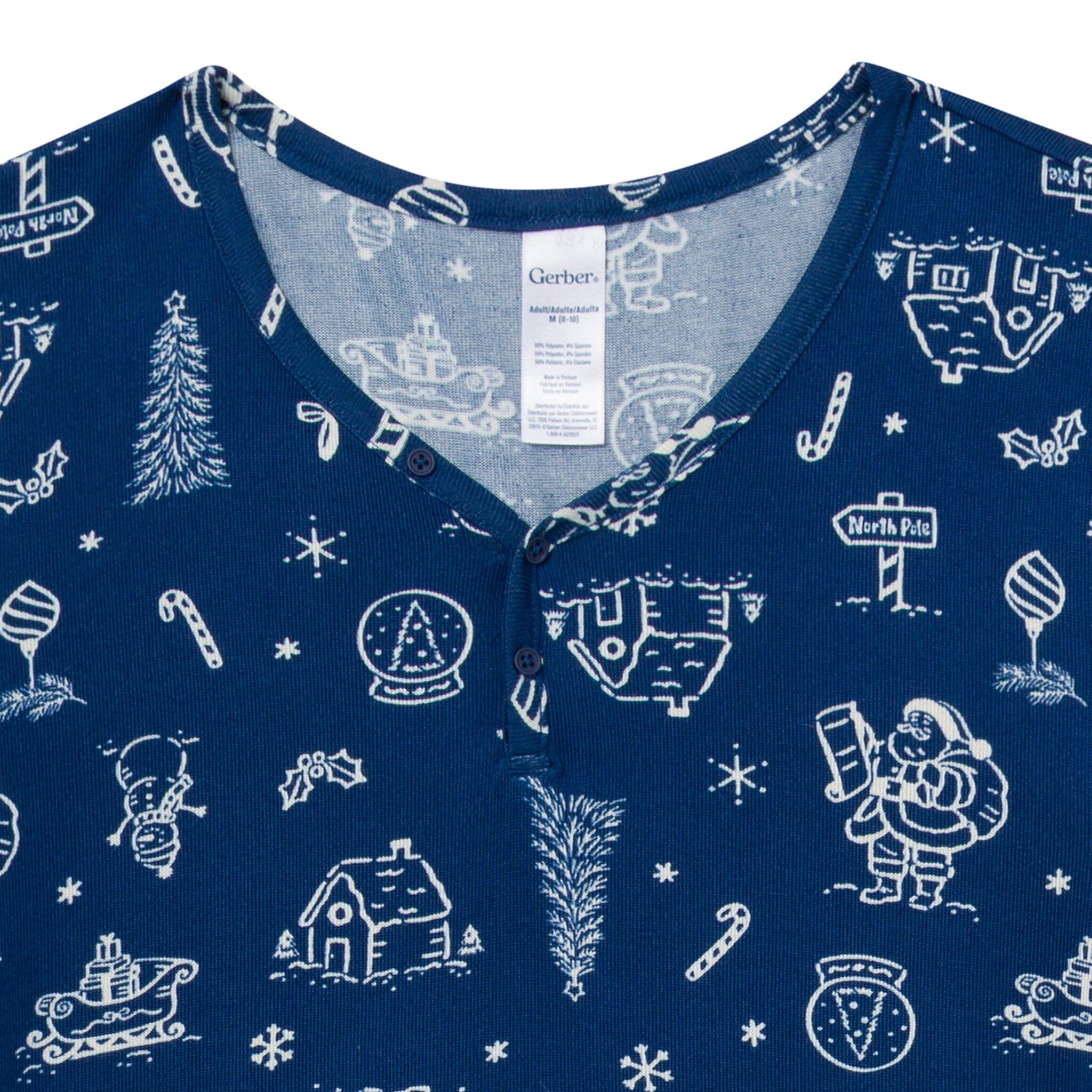 2-Piece Women's Navy Toile Hacci Pajamas Sleepwear Gerber® 