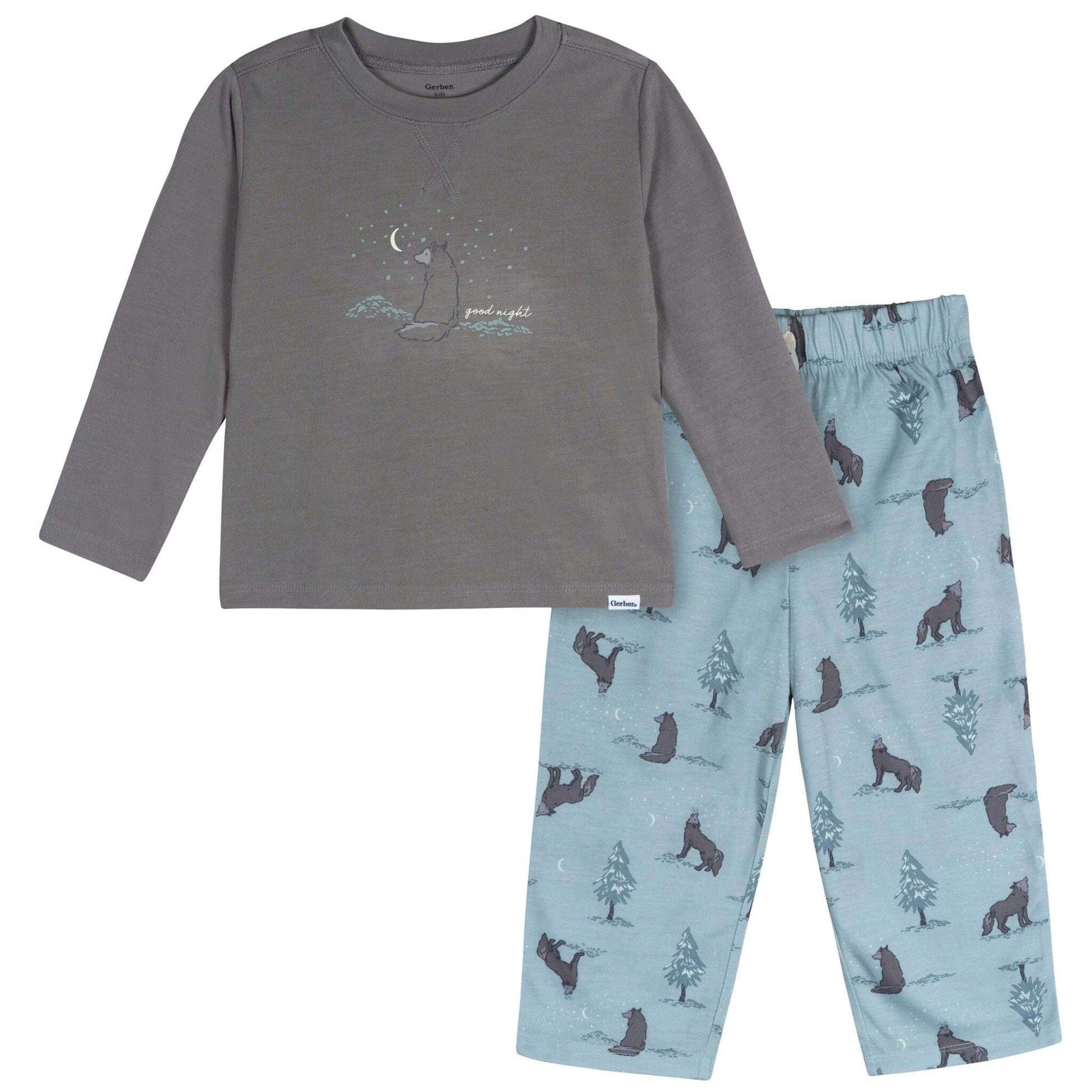 2- Toddler Boys Wolf Pajama Set Gerber® 