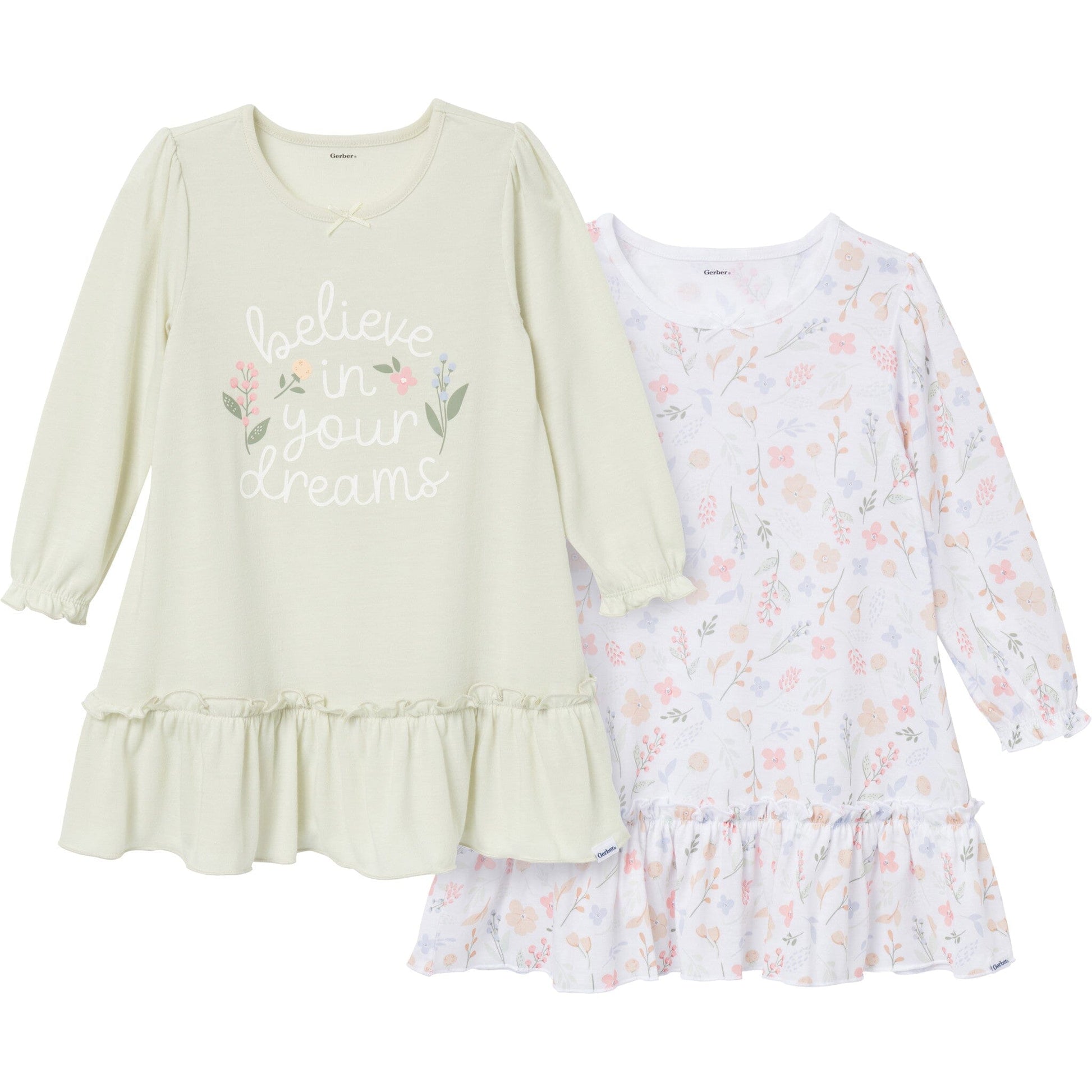 2- Toddler Girls Floral Nightgown Gerber® 