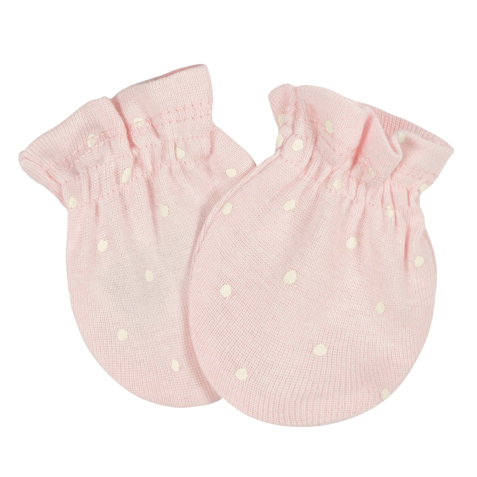 3- Baby Girls Floral No Scratch Mittens