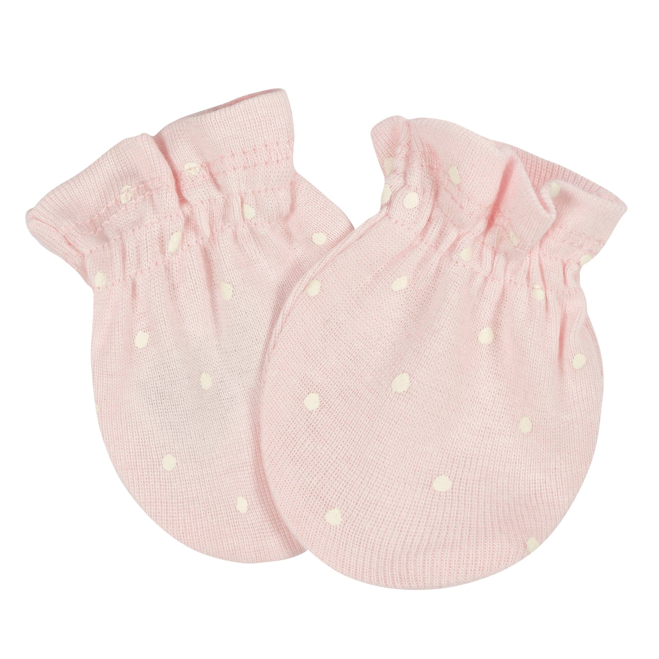 3- Baby Girls Floral No Scratch Mittens
