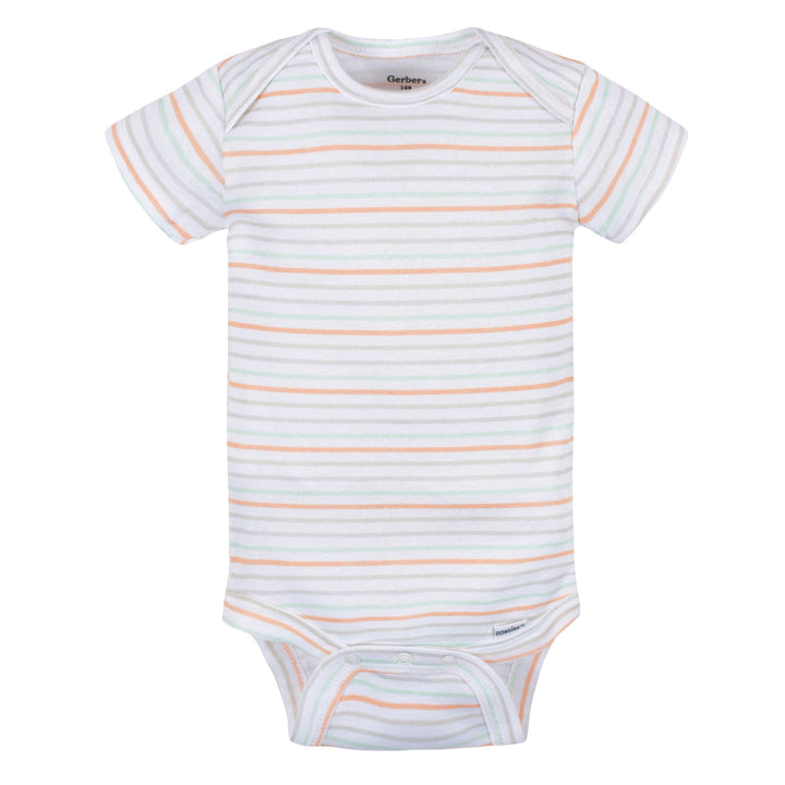 3- Baby Neutral Vegetables Short Sleeve Onesies® Bodysuits