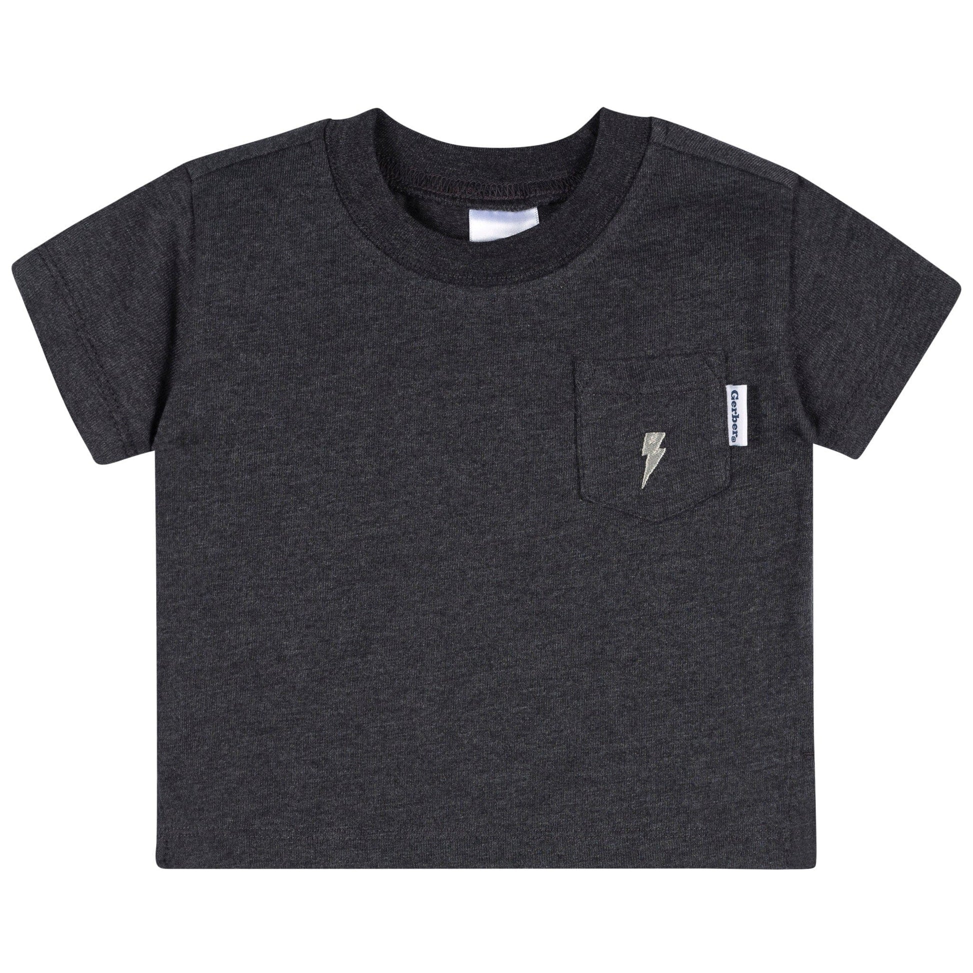 3-Pack Baby & Toddler Boys Black, Gray and White Short Sleeve T-Shirts tops Gerber® 