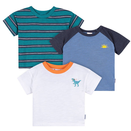 3-Pack Baby & Toddler Boys Party Animal Short Sleeve Graphic T-Shirts