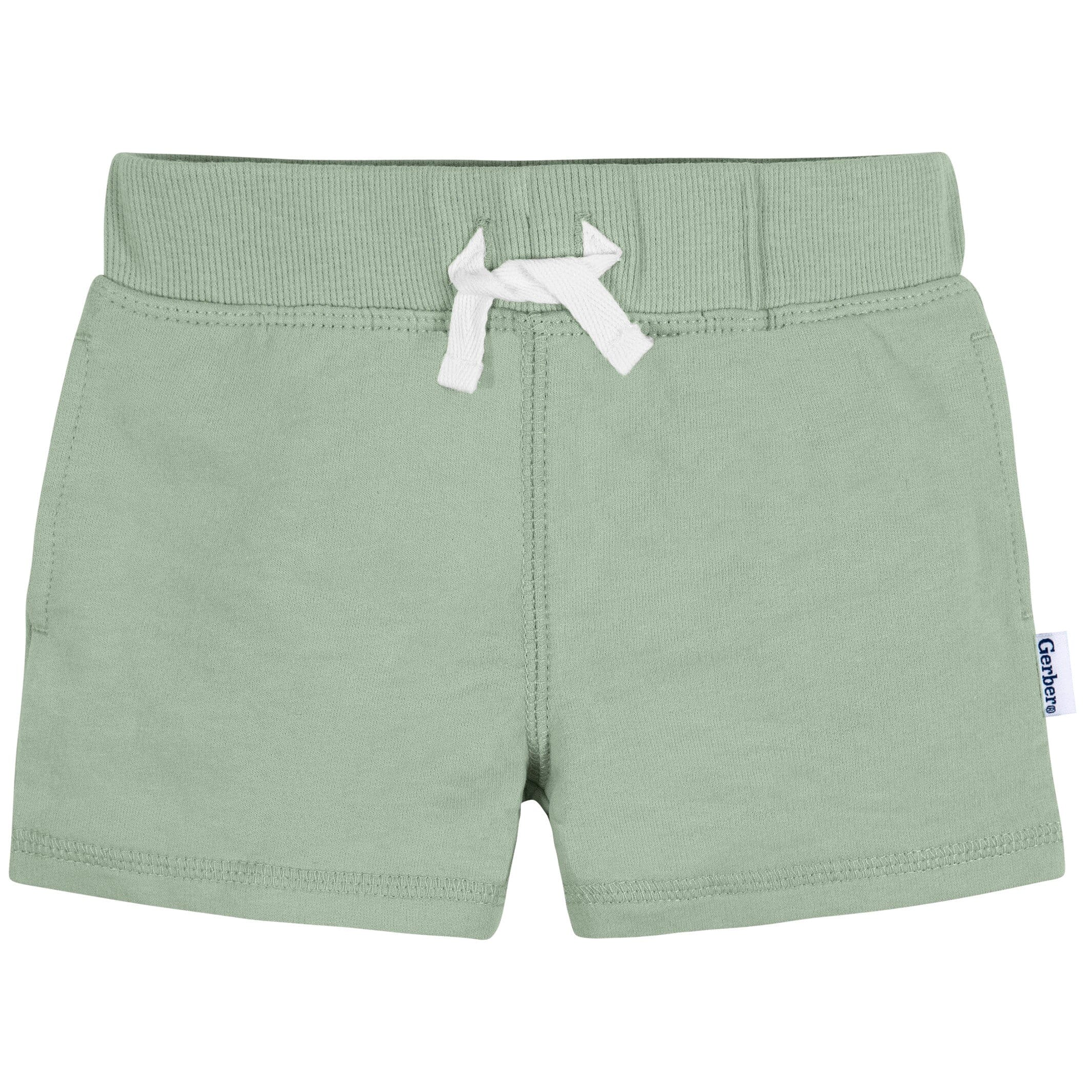 3-Pack Baby & Toddler Boys Green/Blue/Tan Knit Short