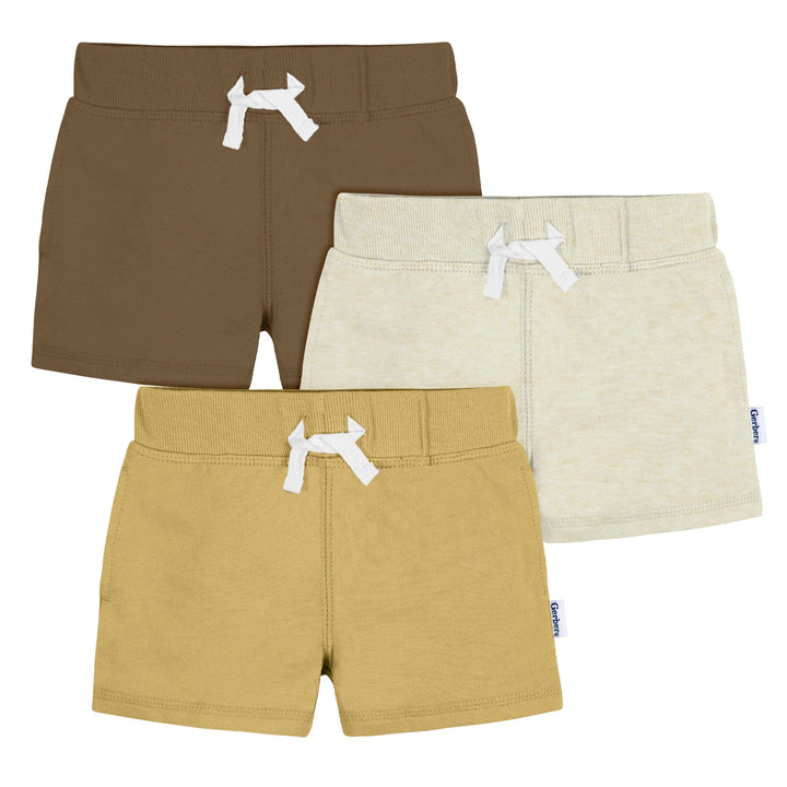 3-Pack Baby & Toddler Boys Neutrals Knit Short
