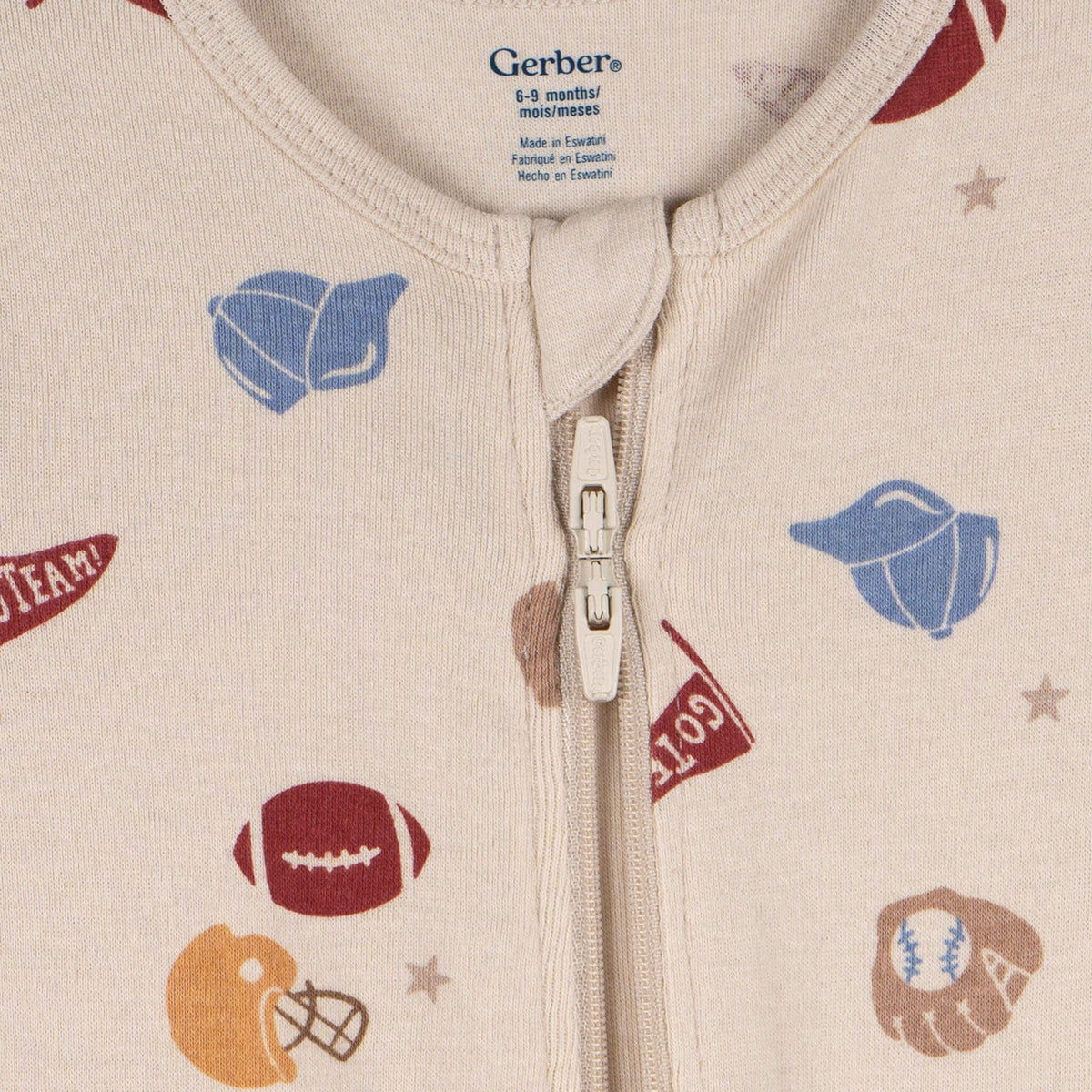3-Pack Baby & Toddler Boys Sports Snug Fit Footed Pajamas sleepwear Gerber® 