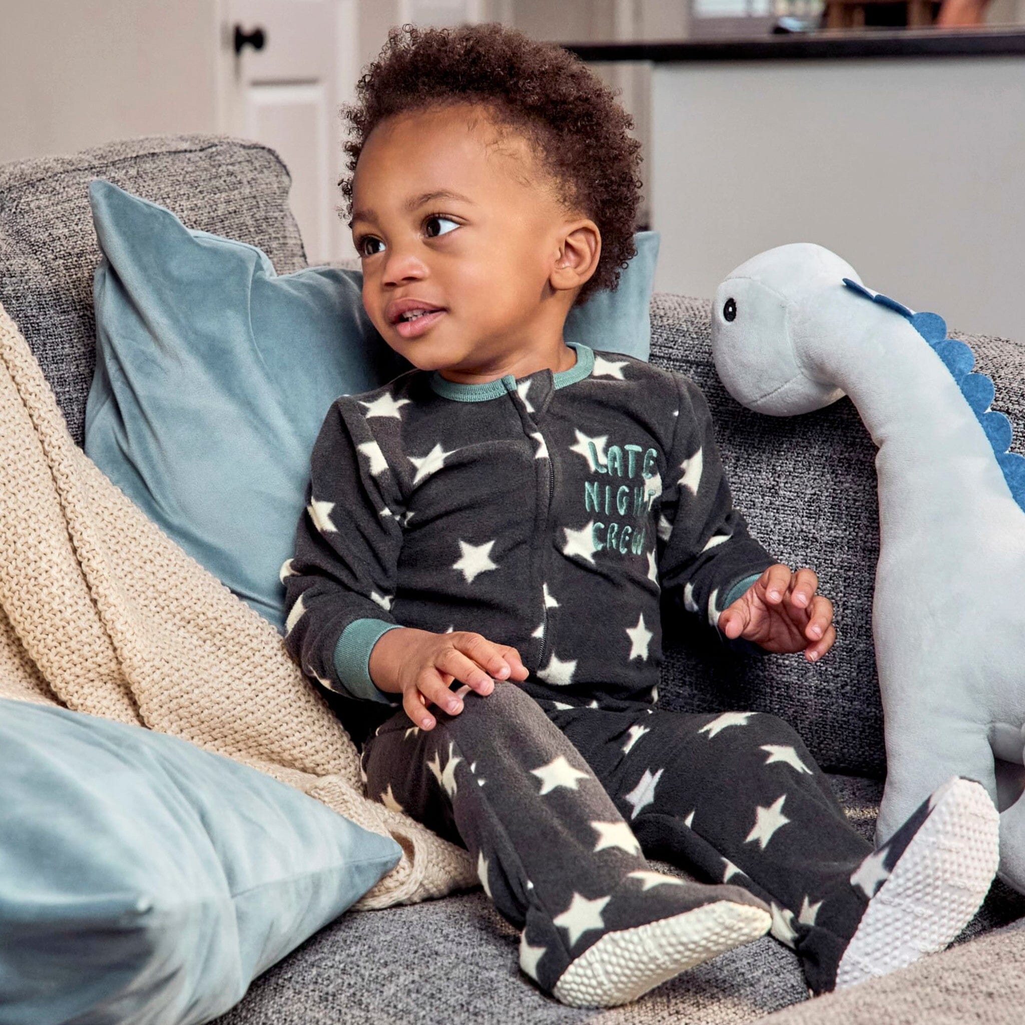 3-Pack Baby & Toddler Boys Stars Footless Fleece Pajamas Sleepwear Gerber® 