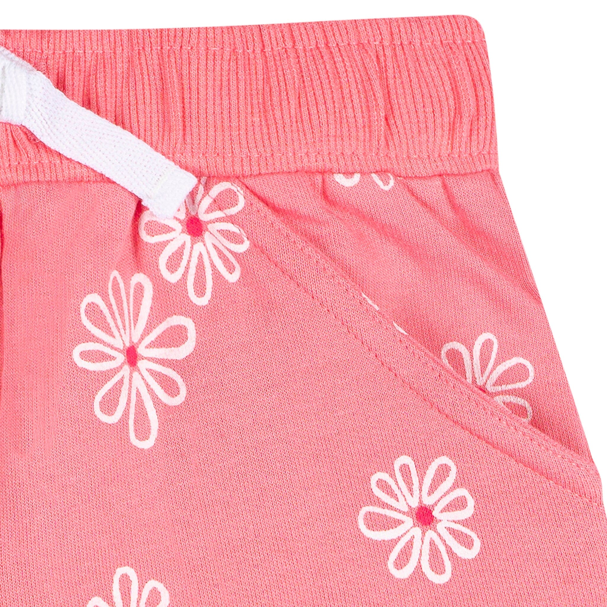3-Pack Baby & Toddler Girls Coral Floral Knit Shorts Pants & Bottoms Gerber® 