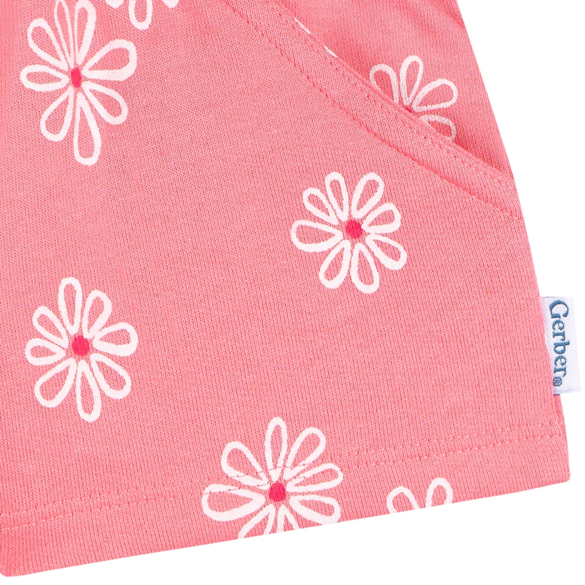 3-Pack Baby & Toddler Girls Coral Floral Knit Shorts Pants & Bottoms Gerber® 