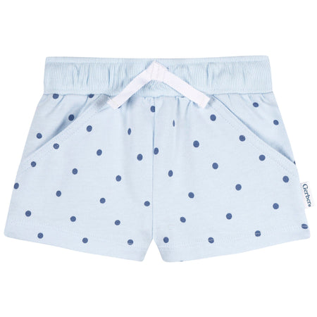 3-Pack Baby & Toddler Girls Coral Floral Knit Shorts