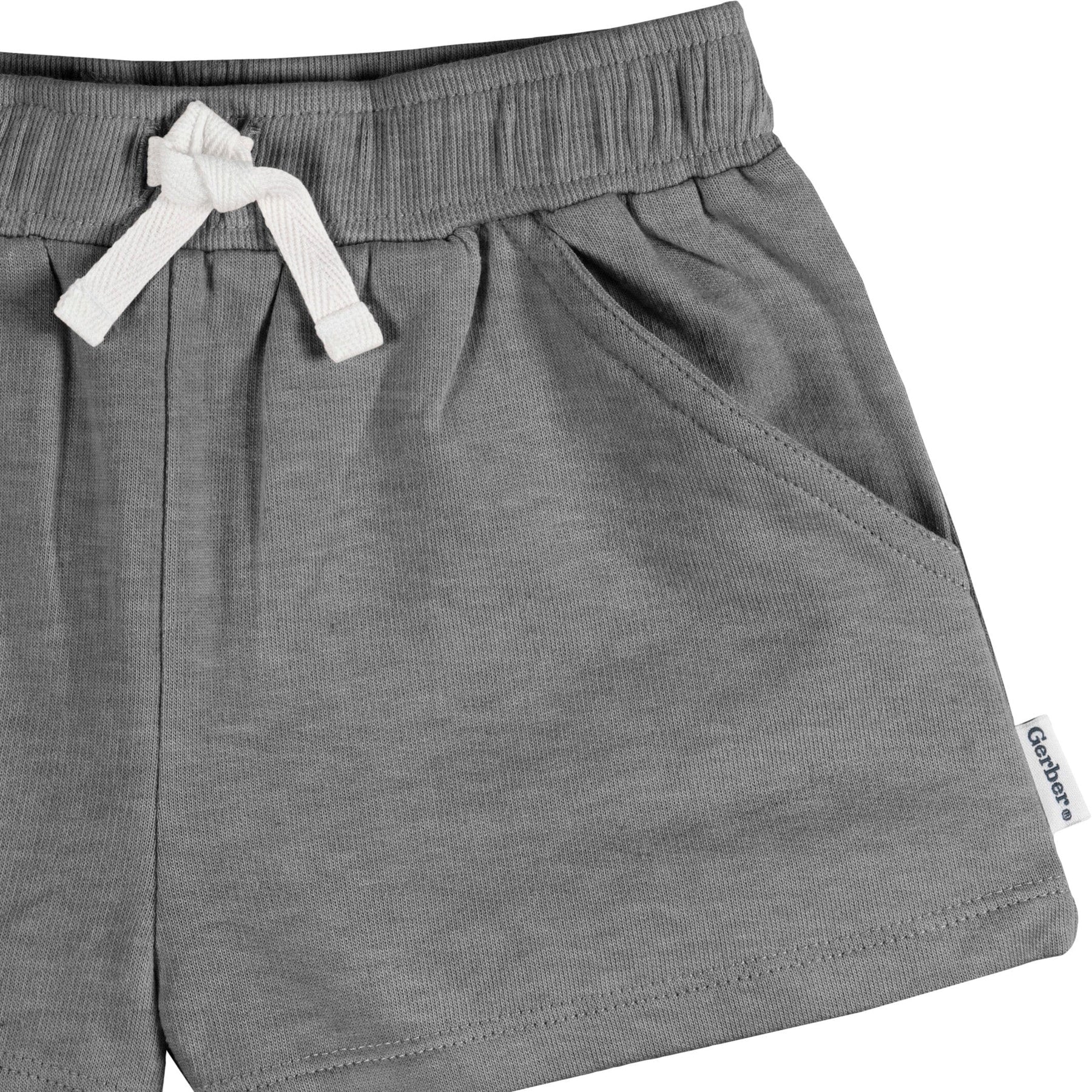 3Pack Baby & Toddler Girls Dark Grey, Oatmeal, & Green Knit Shorts Gerber Childrenswear
