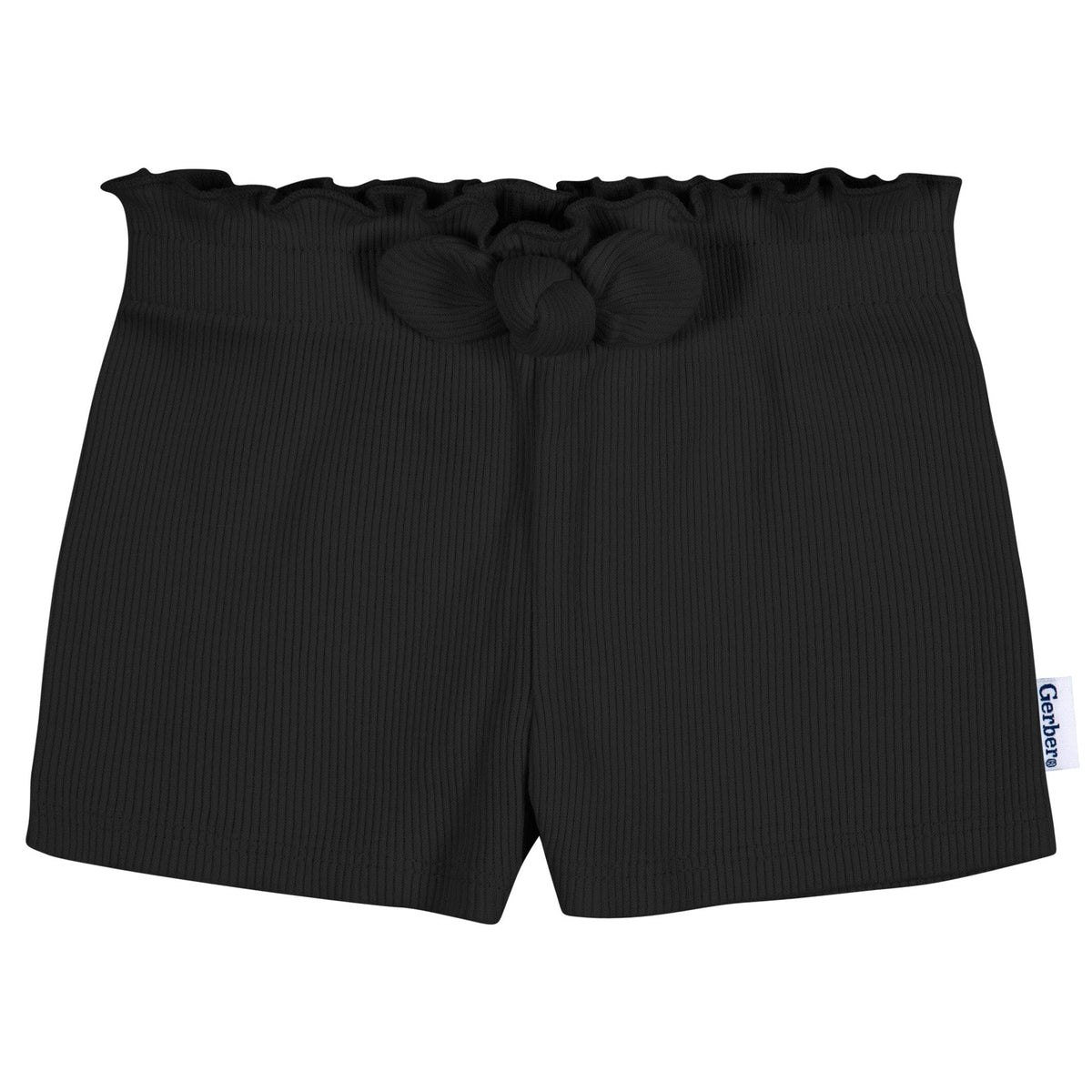 3-Pack Baby & Toddler Girls Grey Heather/Green/Black Pull-On Knit Short