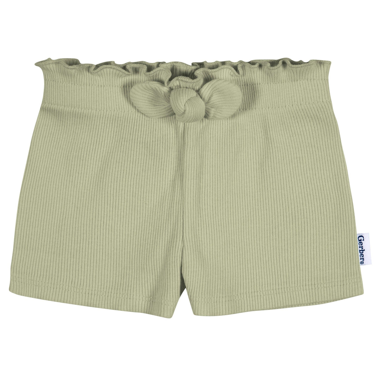 3-Pack Baby & Toddler Girls Grey Heather/Green/Black Pull-On Knit Short