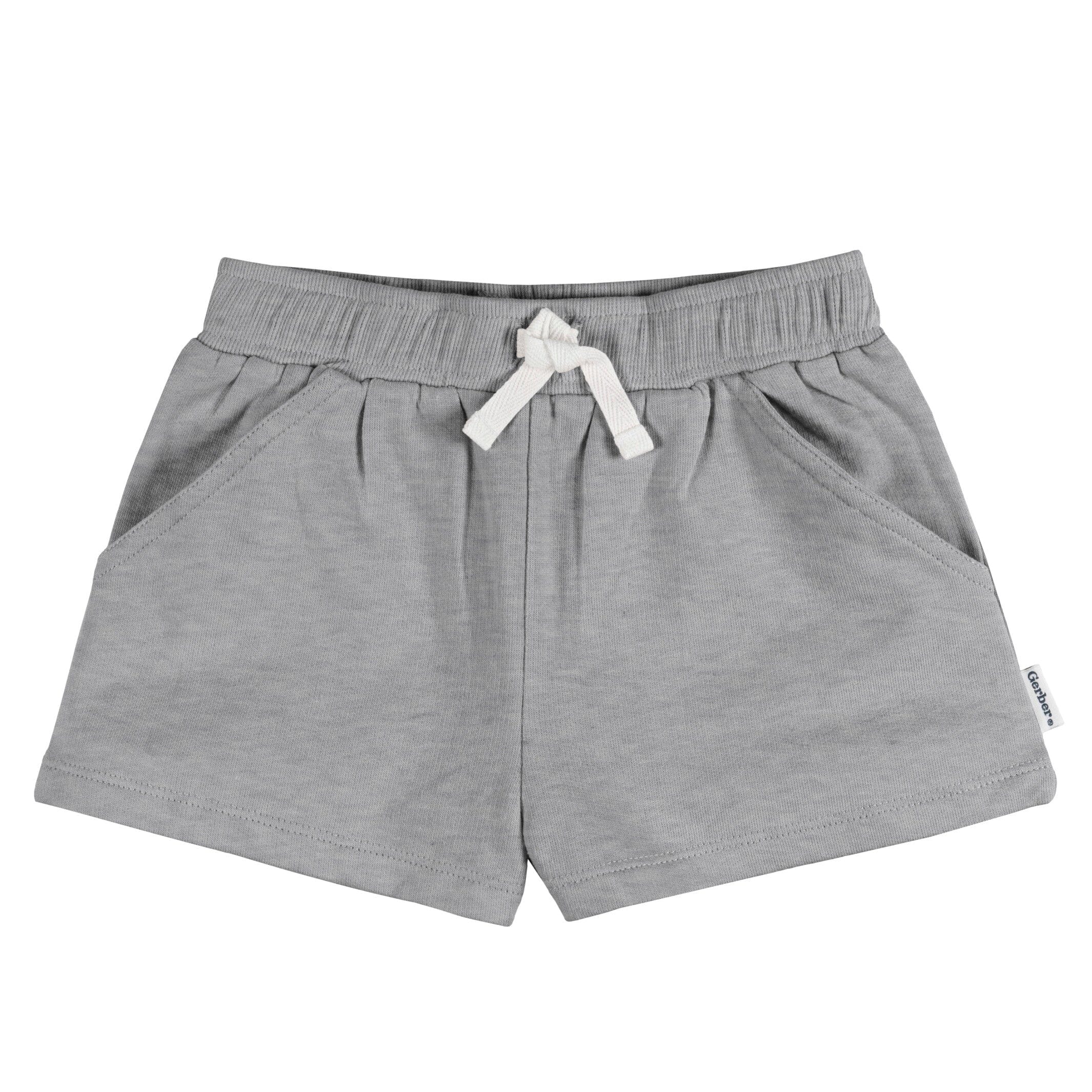 3-Pack Baby & Toddler Girls Grey/Pink/Black Knit Short