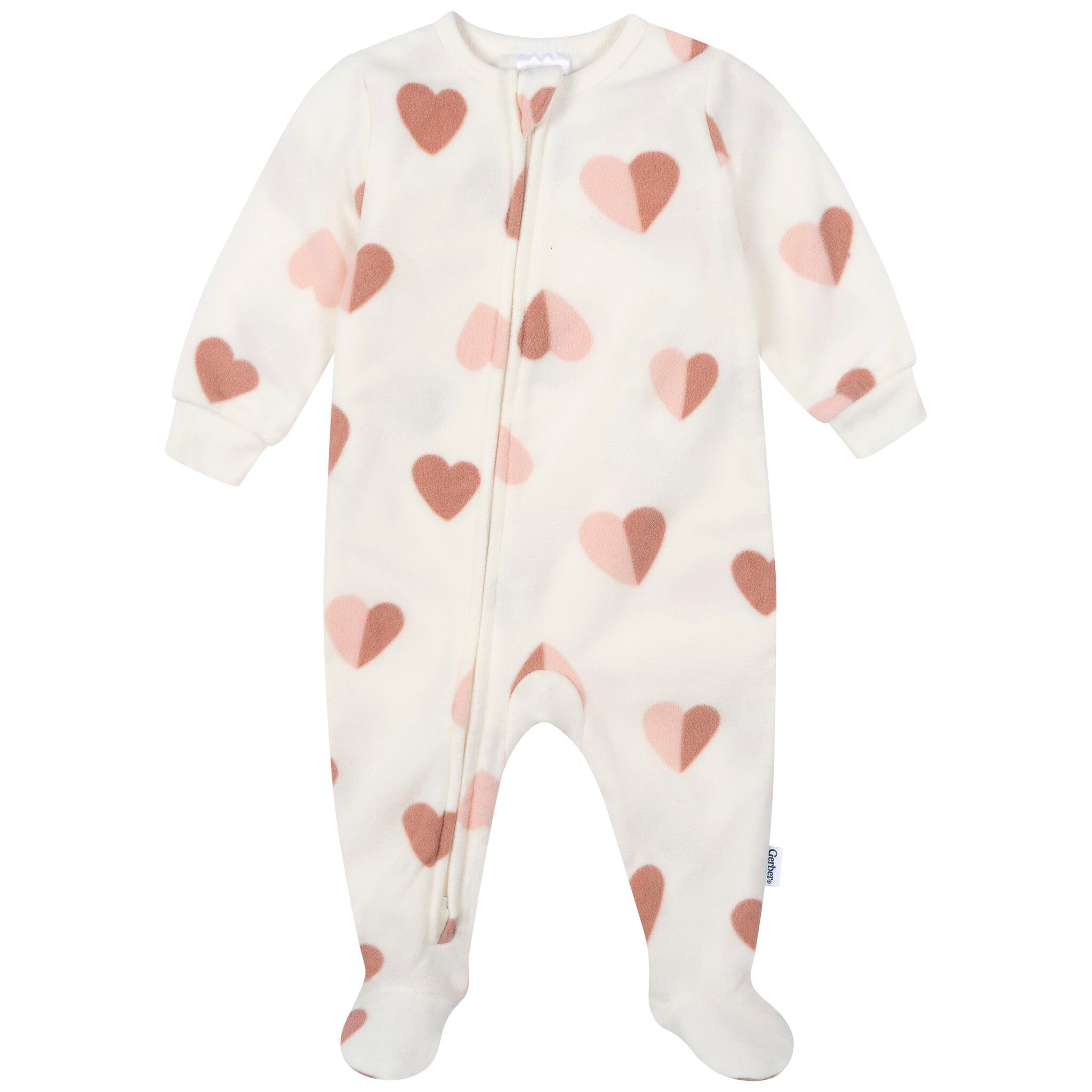 3-Pack Baby & Toddler Girls Hearts Footed Fleece Pajamas Sleepwear Gerber® 