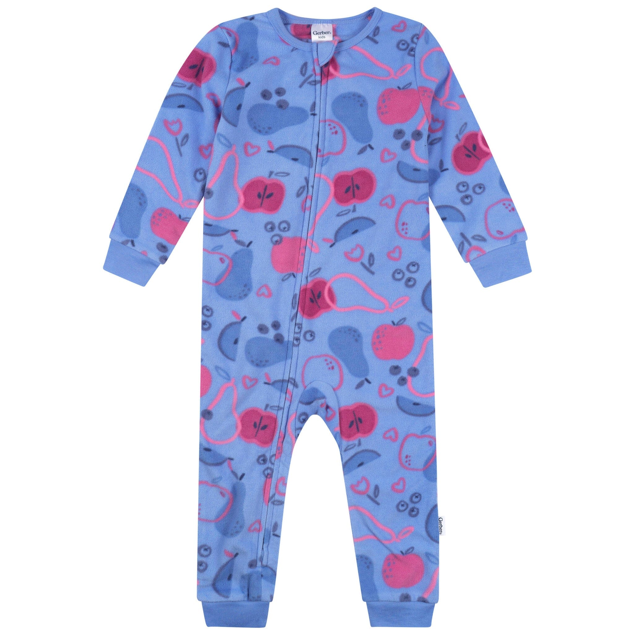 3-Pack Baby & Toddler Girls Hearts Footless Fleece Pajamas Sleepwear Gerber® 