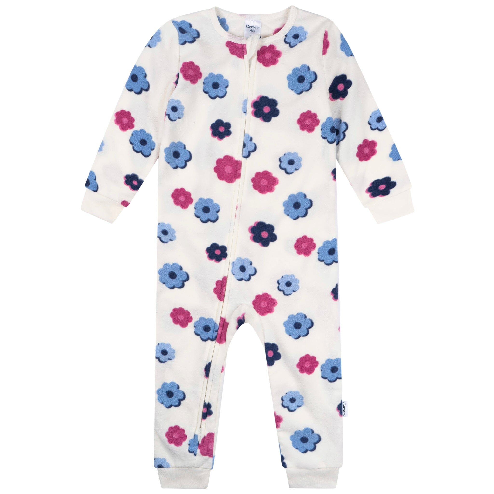 3-Pack Baby & Toddler Girls Hearts Footless Fleece Pajamas Sleepwear Gerber® 