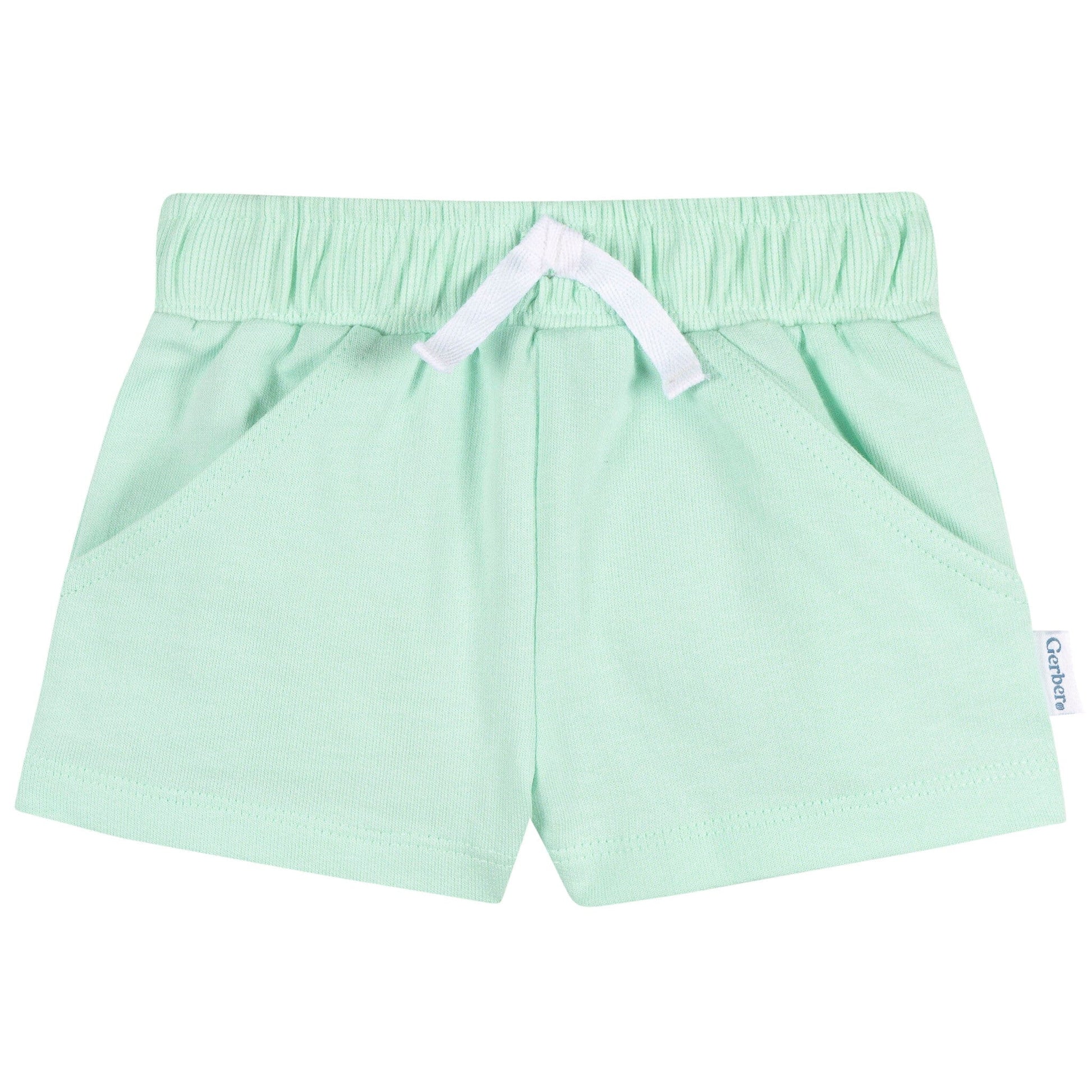 3-Piece Baby & Toddler Girls Ice Cream Knit Shorts Pants & Bottoms Gerber® 