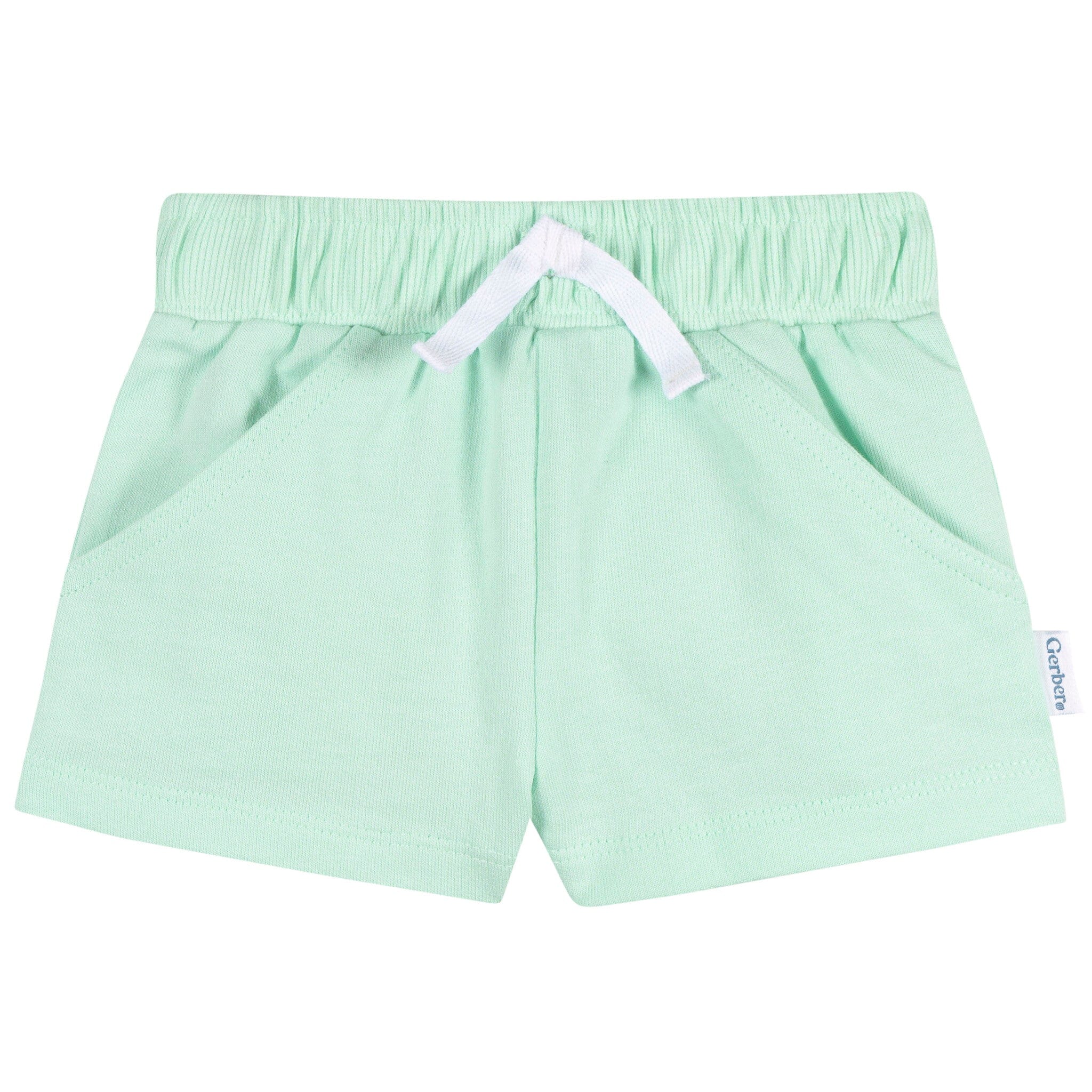 3-Piece Baby & Toddler Girls Ice Cream Knit Shorts Pants & Bottoms Gerber® 