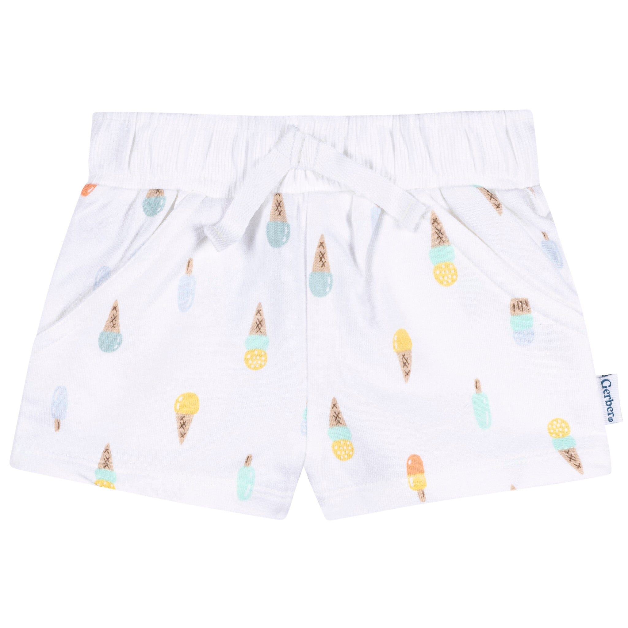3-Piece Baby & Toddler Girls Ice Cream Knit Shorts Pants & Bottoms Gerber® 