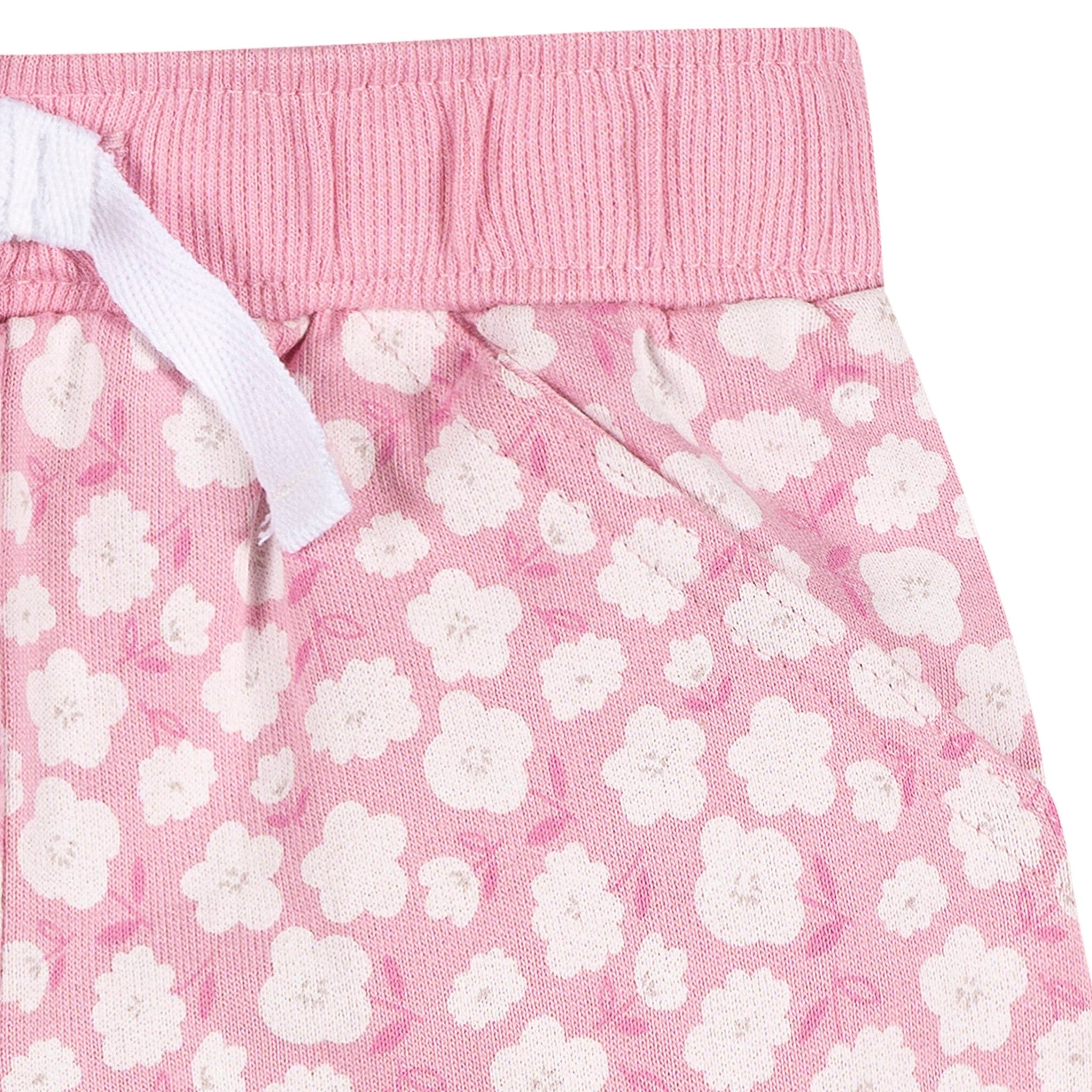 3-Piece Baby & Toddler Girls Ice Cream Knit Shorts Pants & Bottoms Gerber® 