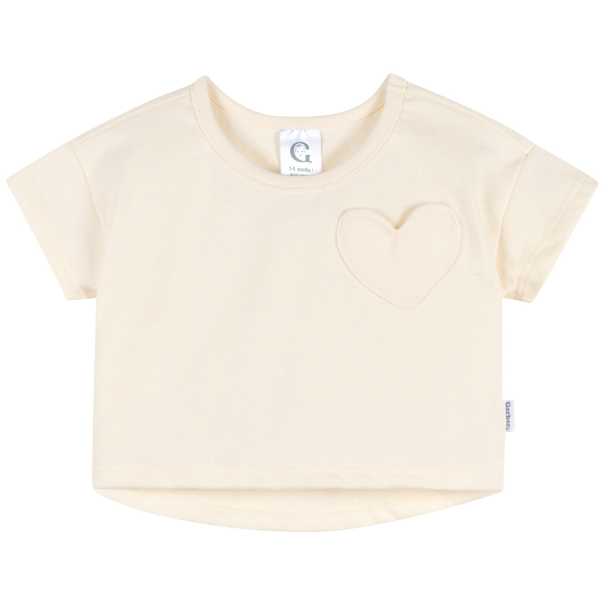 3-Pack Baby & Toddler Girls Pink, Gray and White Short Sleeve Shirts tops Gerber® 