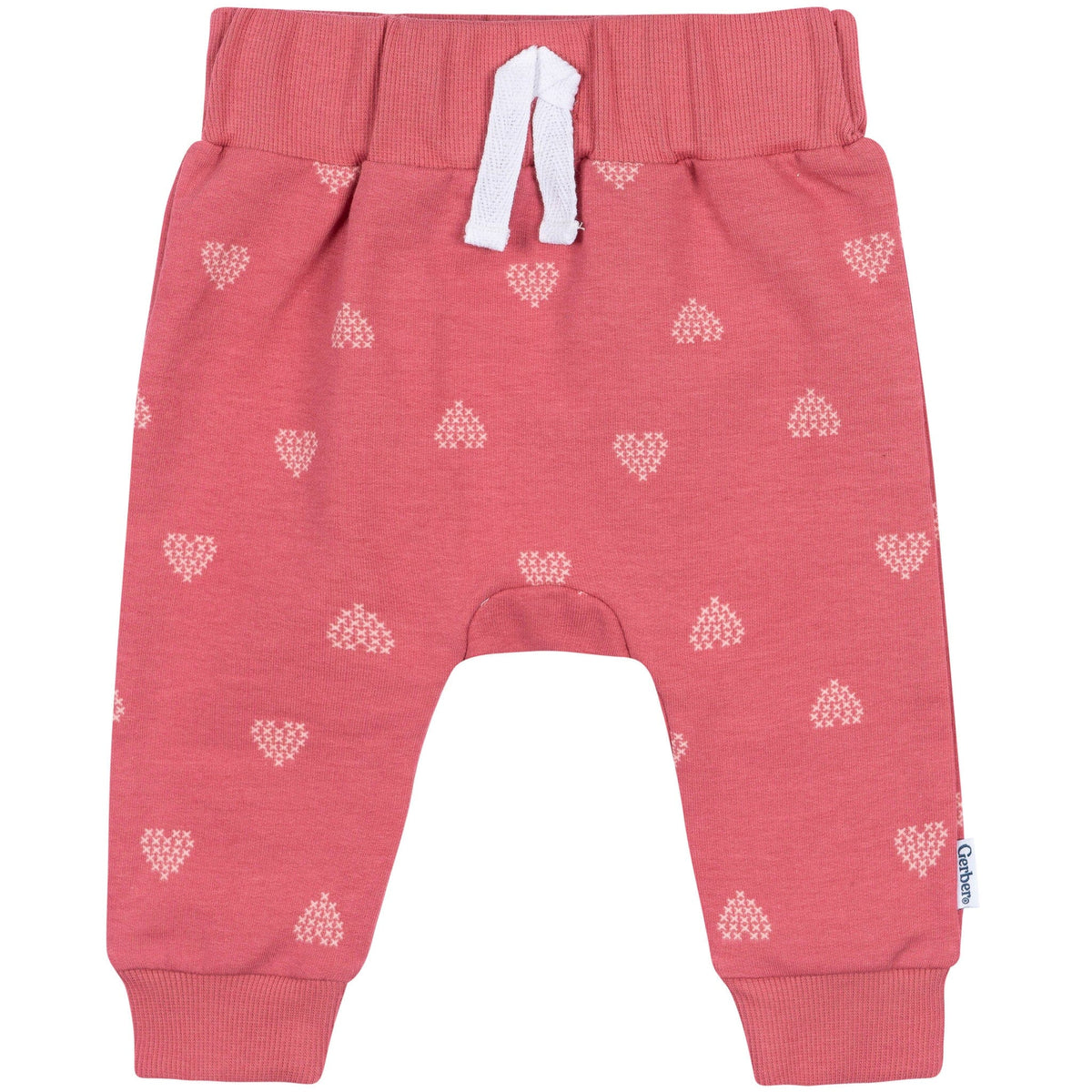 3-Pack Baby & Toddler Girls Rose Joggers bottoms Gerber® 