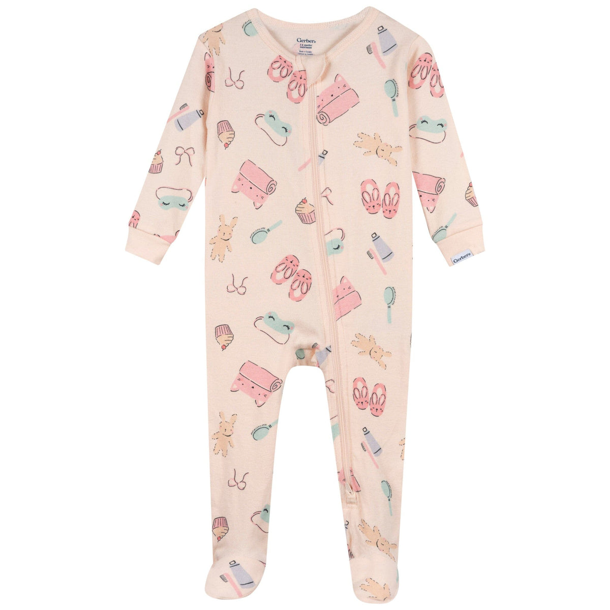 3-Pack Baby & Toddler Girls Sleepover Snug Fit Footed Pajamas sleepwear Gerber® 