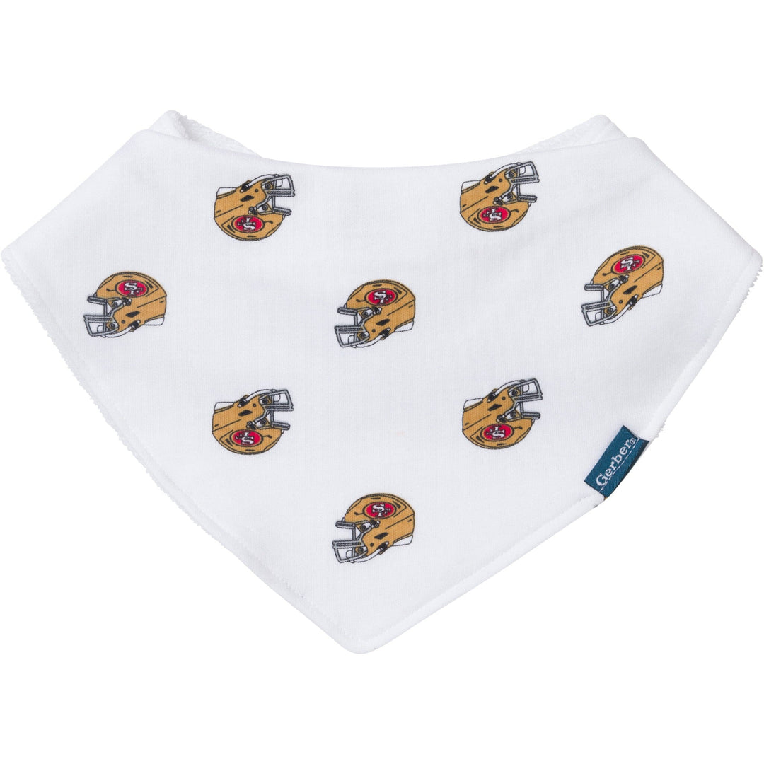 3-Pack Baby Neutral 49Ers Bibs and Burp Cloth Set NFL NFL 