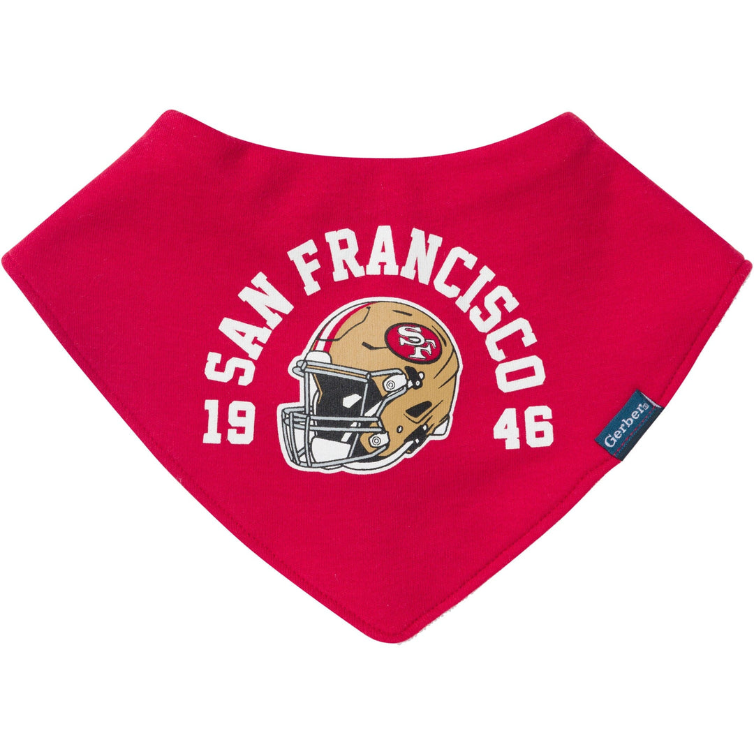 3-Pack Baby Neutral 49Ers Bibs and Burp Cloth Set NFL NFL 