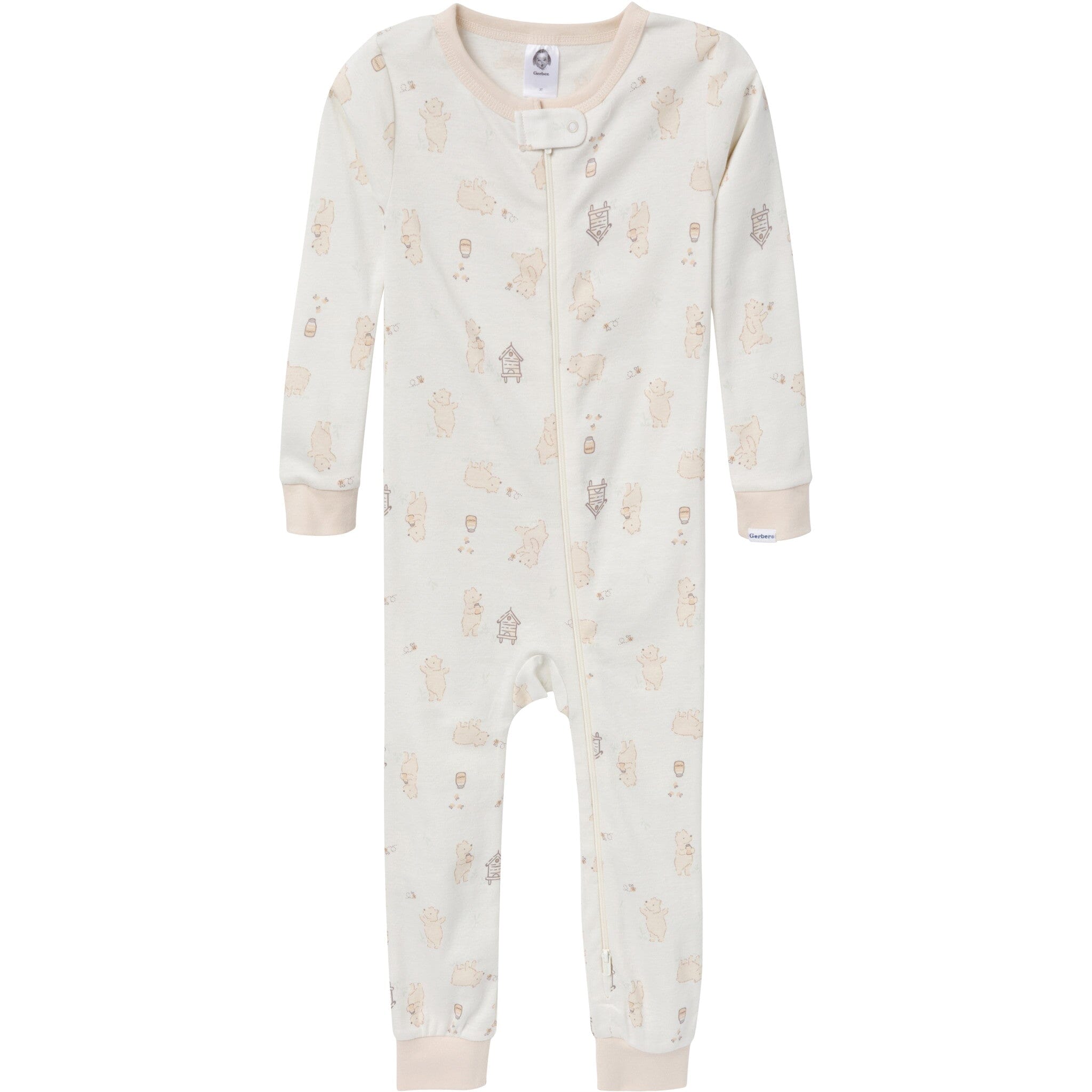 3-Pack Baby & Toddler Neutral Bear Snug Fit Footless Pajamas