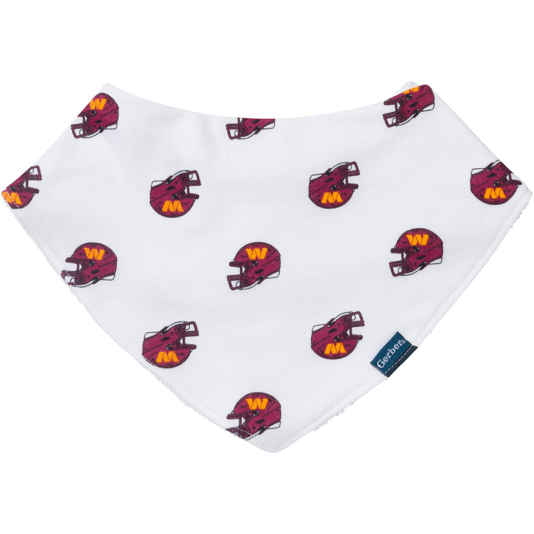 3-Pack Baby Neutral Commanders Bibs and Burp Cloth Set NFL NFL 