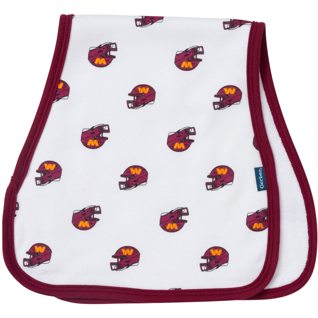 3-Pack Baby Neutral Commanders Bibs and Burp Cloth Set NFL NFL 