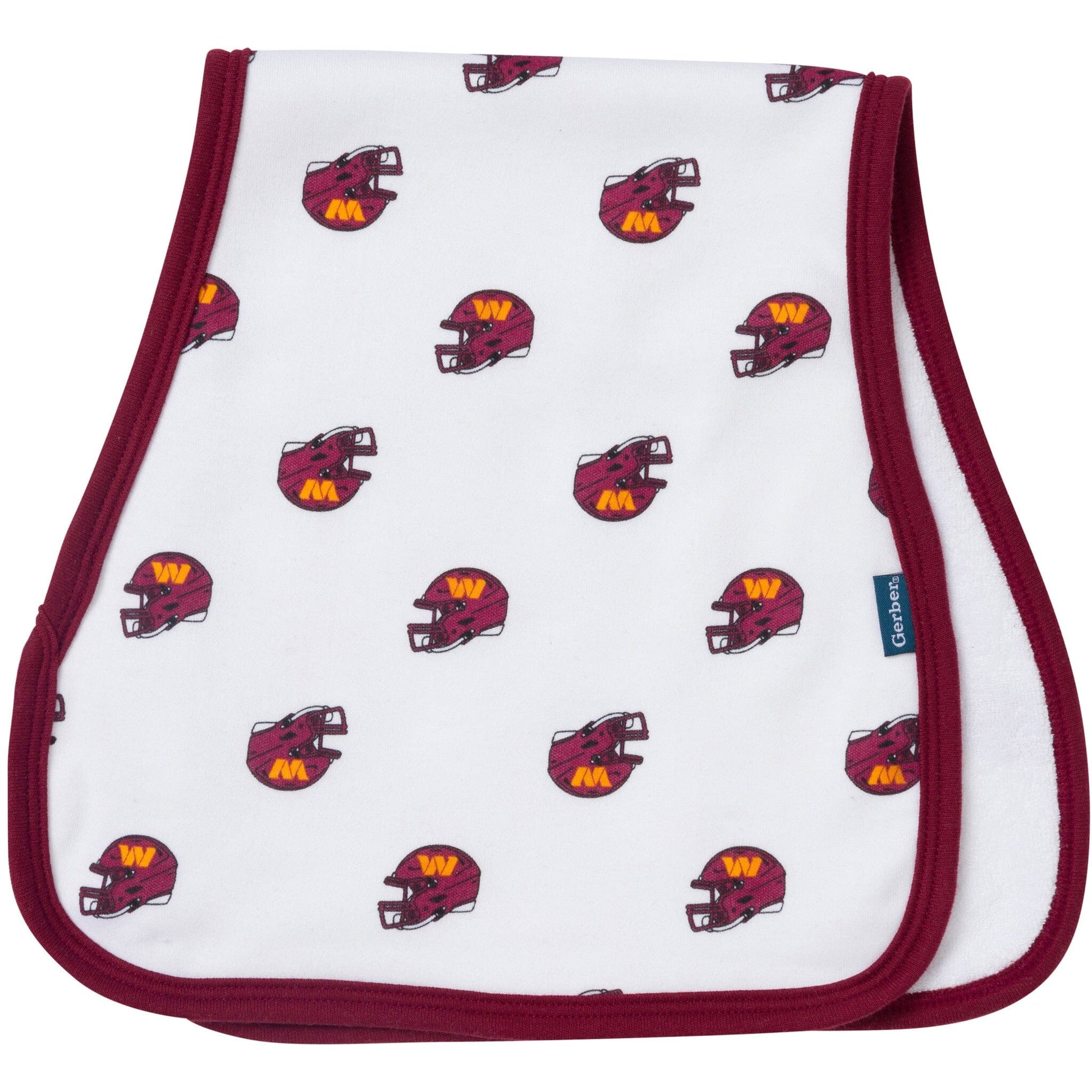 3-Pack Baby Neutral Commanders Bibs and Burp Cloth Set NFL NFL 