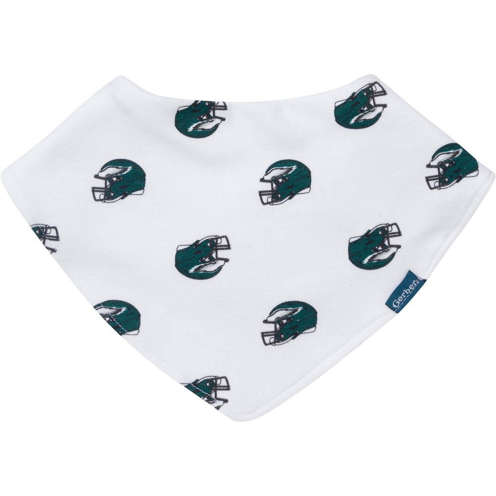 3-Pack Baby Neutral Philidelphia Eagles Bibs and Burp Cloth Set NFL NFL 