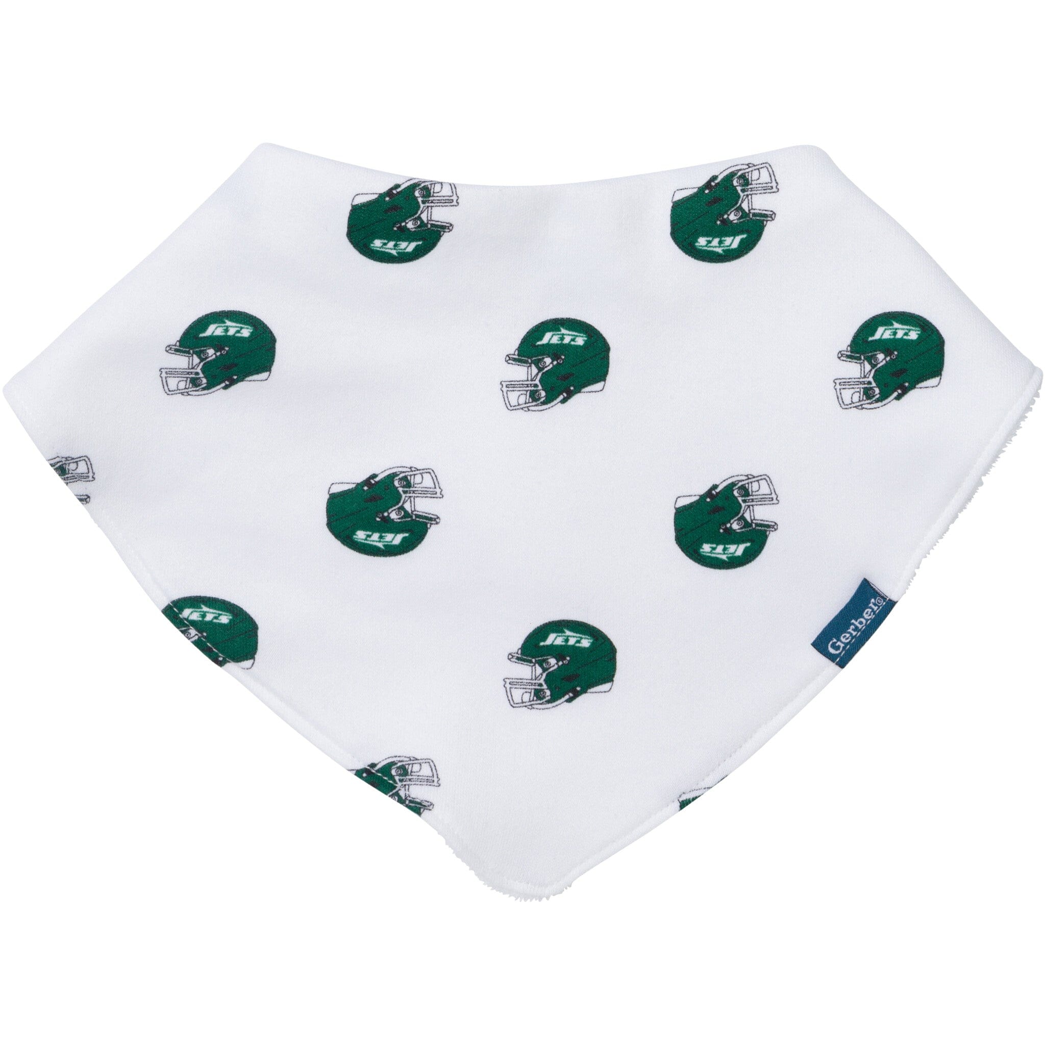 3-Pack Baby Neutral New York Jets Bibs and Burp Cloth Set NFL NFL 