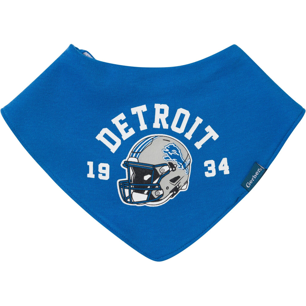 3-Pack Baby Neutral Detroit Lions Bibs and Burp Cloth Set NFL NFL 