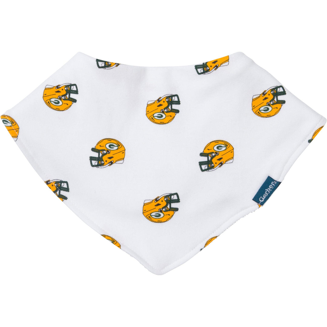 3-Pack Baby Neutral Green Bay Packers Bibs and Burp Cloth Set NFL NFL 