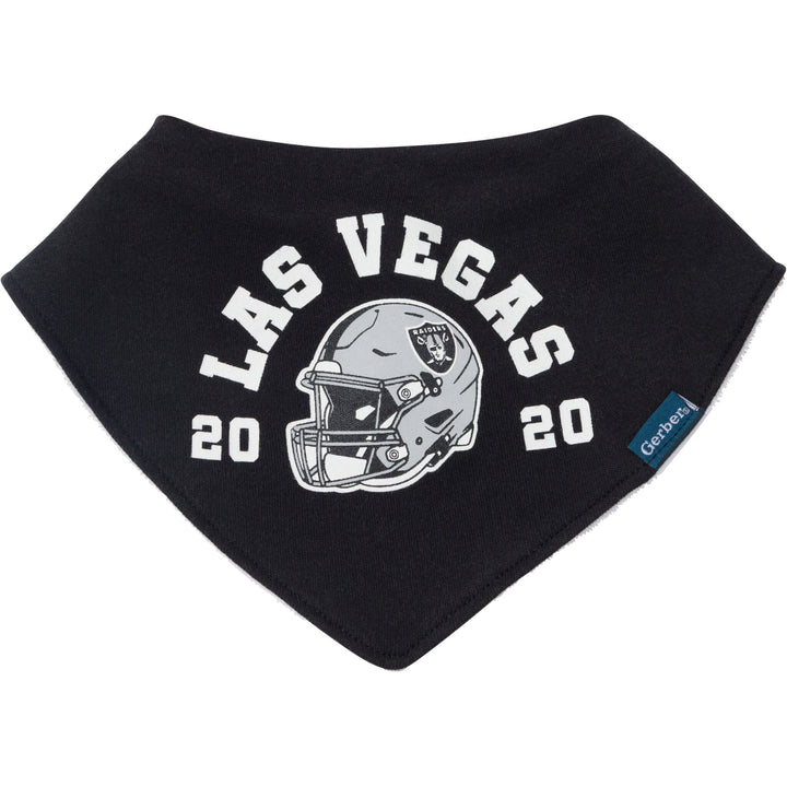 3-Pack Baby Neutral Las Vegas Raiders Bibs and Burp Cloth Set NFL NFL 