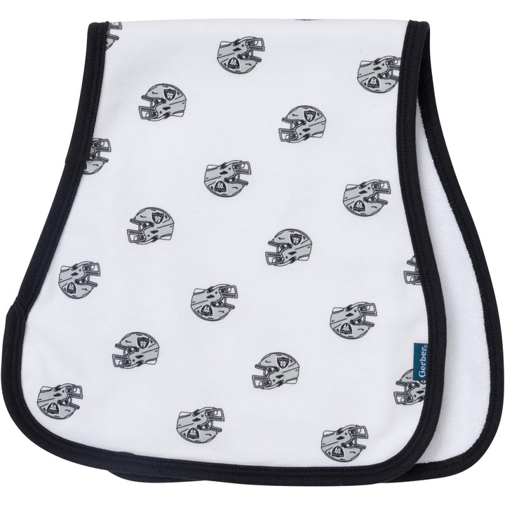 3-Pack Baby Neutral Las Vegas Raiders Bibs and Burp Cloth Set NFL NFL 