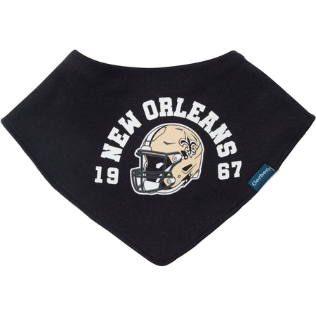 3-Piece Baby New Orleans Saints Bibs and Burp Cloth Set