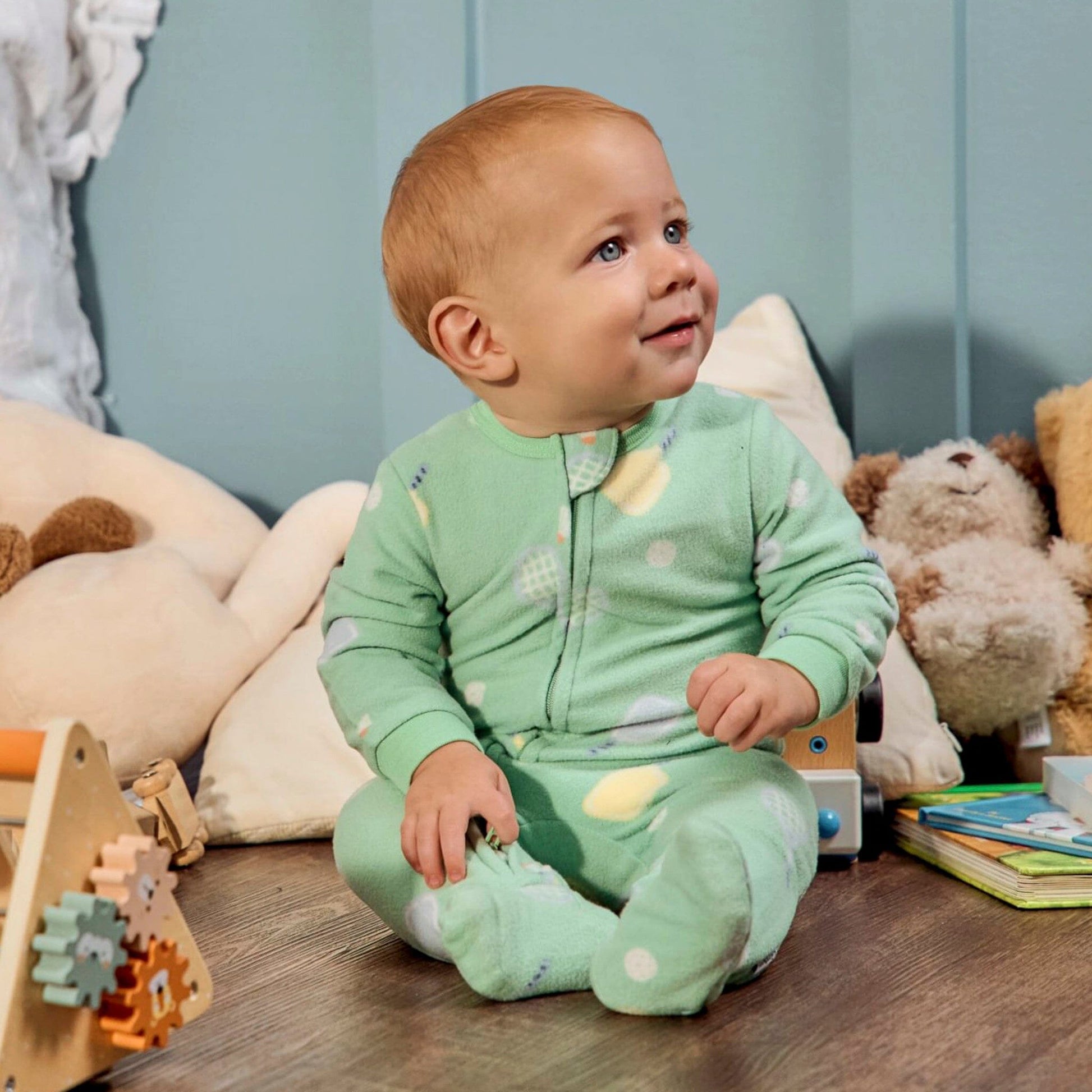 3-Pack Baby & Toddler Neutral Playtime Footed Fleece Pajamas Sleepwear Gerber® 